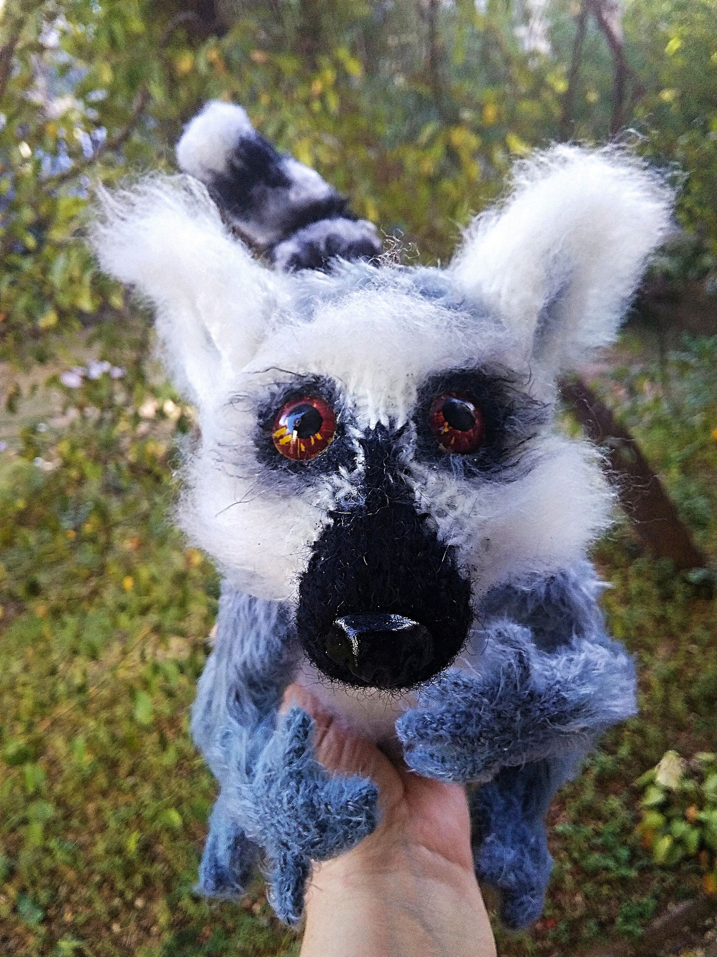 Handmade Ring-tailed Lemur Toy: Magadascar Animal Plushie