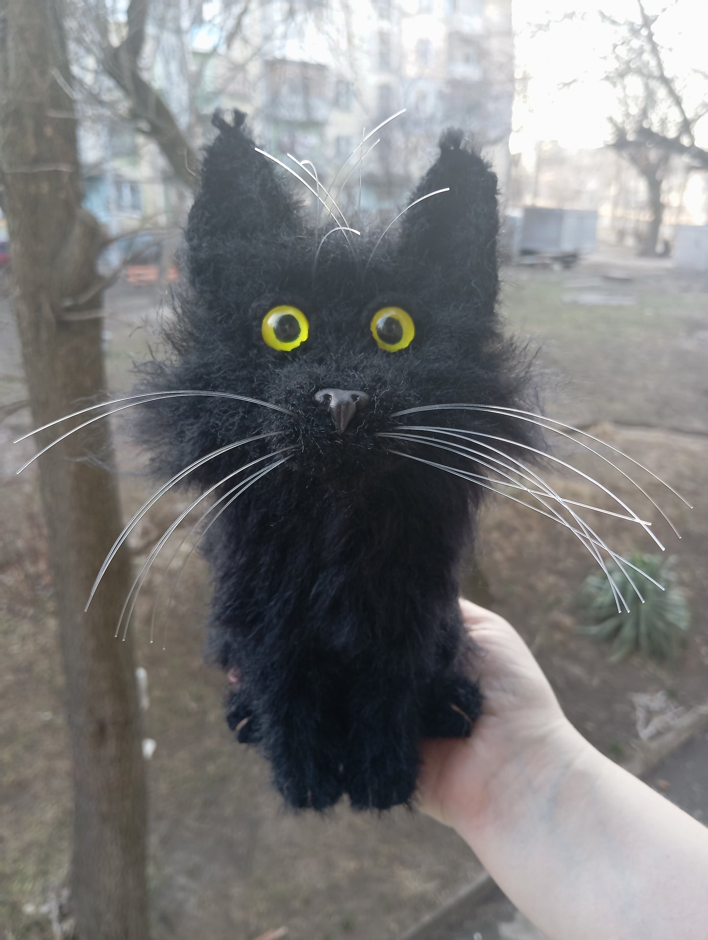 Plush Cat figurine for decor
