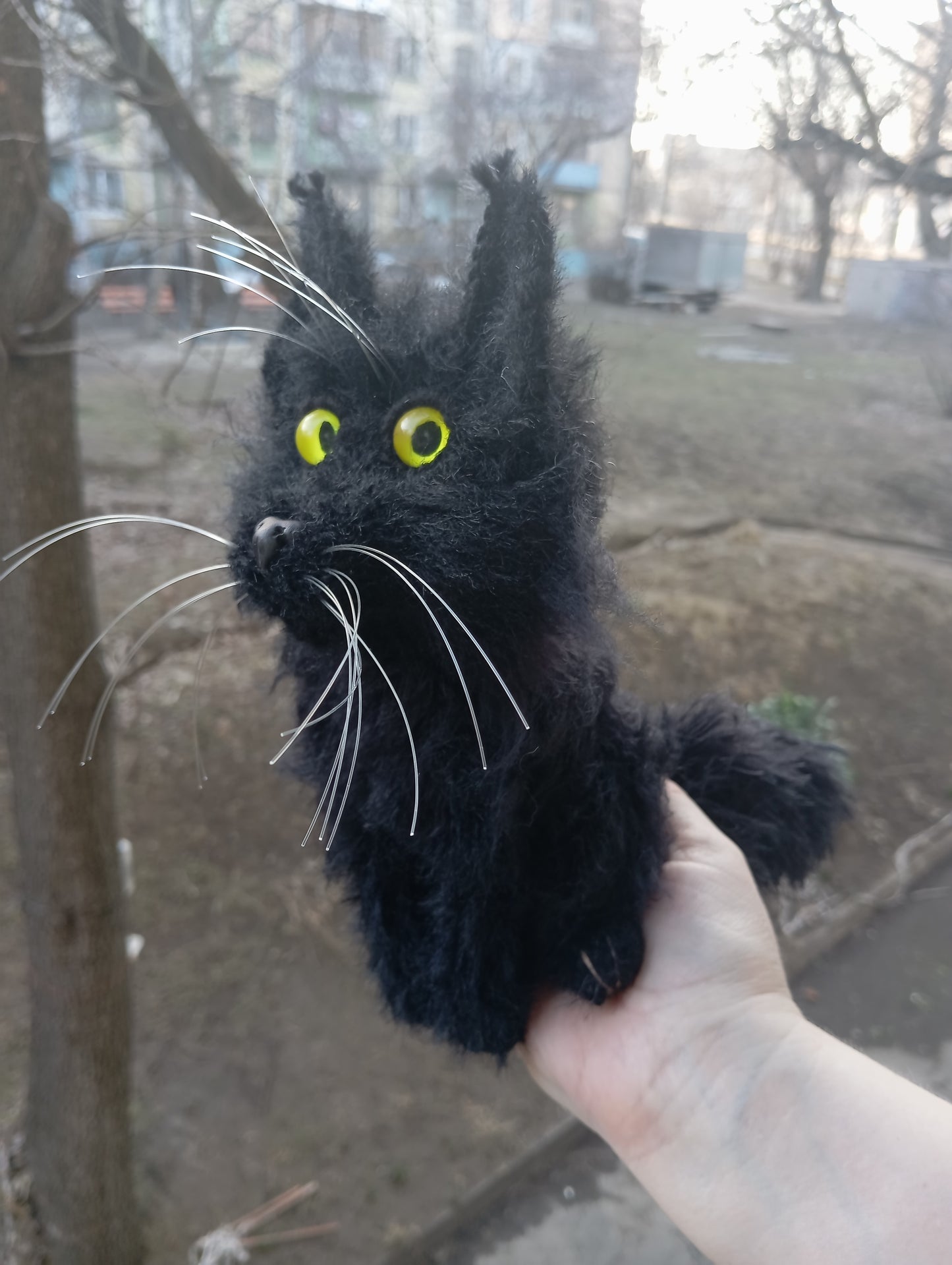 Plush Cat figurine for decor
