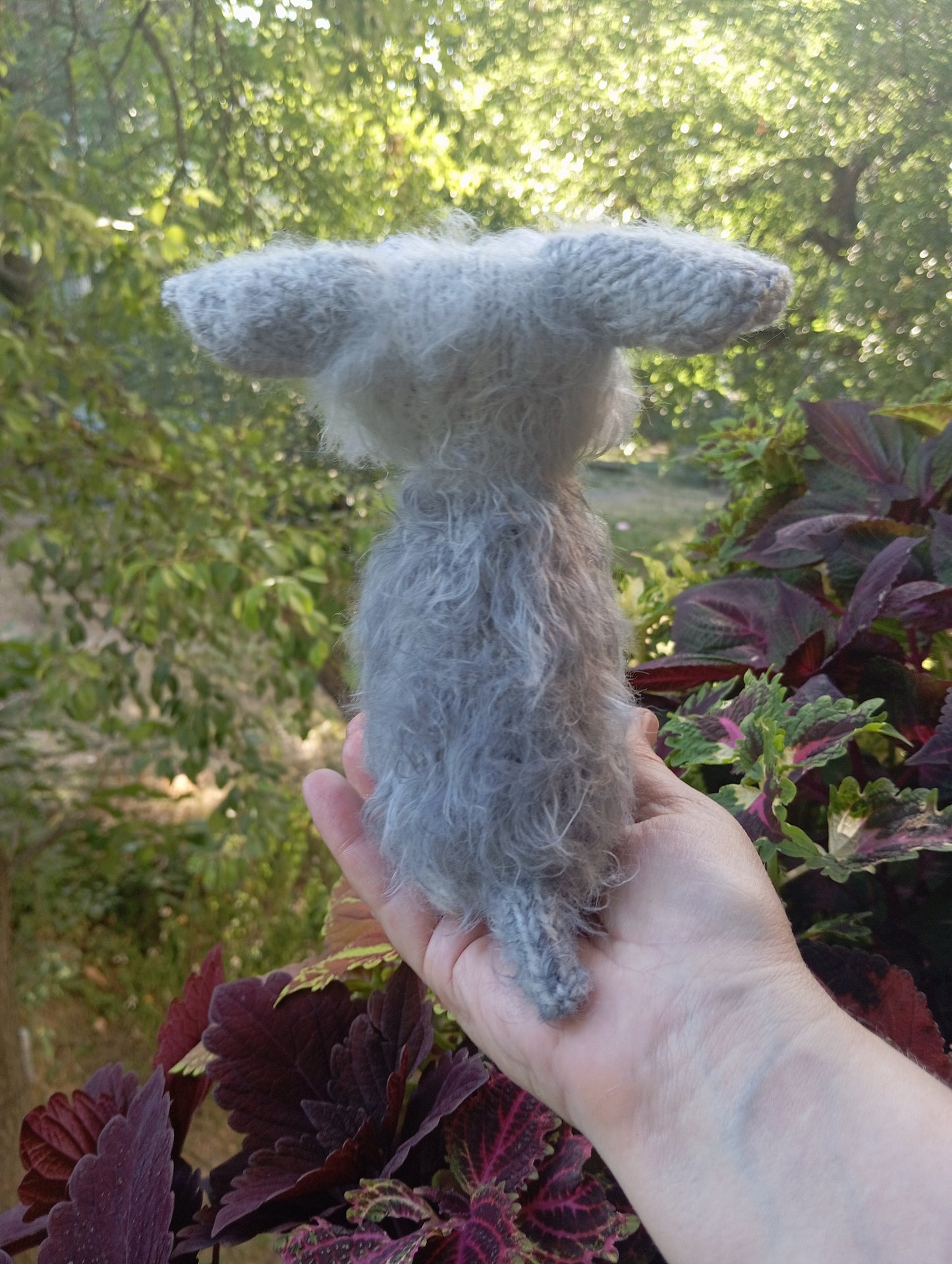 Crochet Schnauzer Plushie: Plush Silver Schnauzer dog puppy