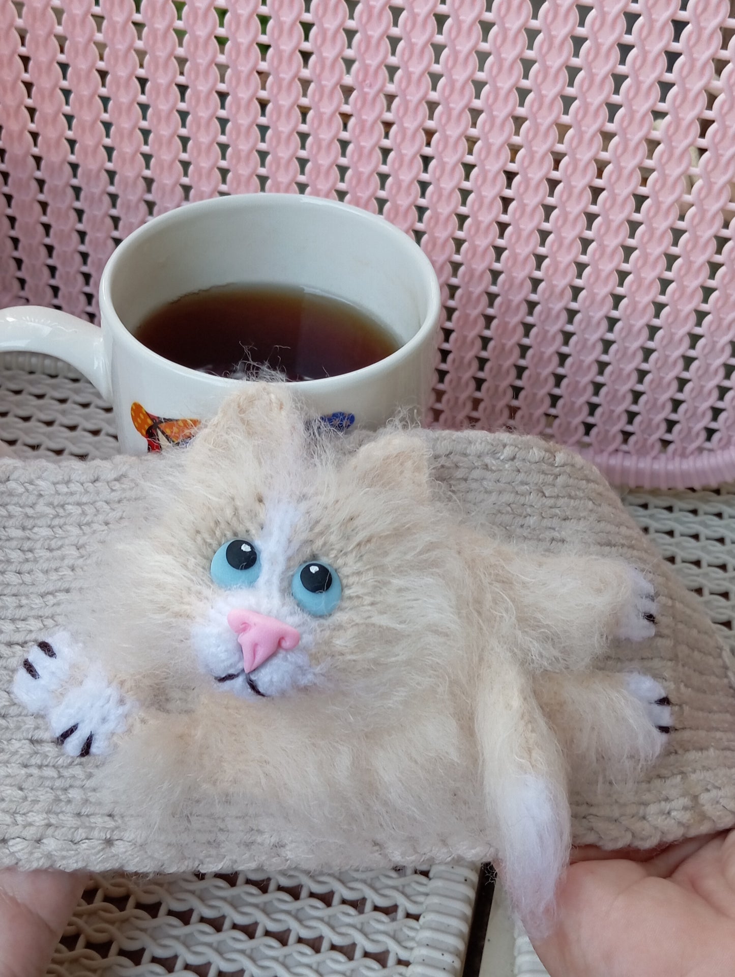 Set of Animal Cup Sleeves: Hand Protective Fox, Owl and Cat Cup Sleeves