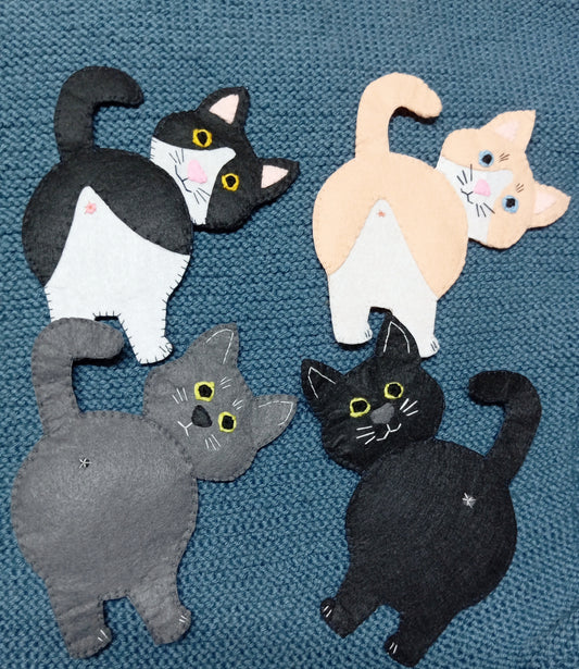 Coffee Cup Cat Coasters: Funny Cat Butt Coaster Table Mat
