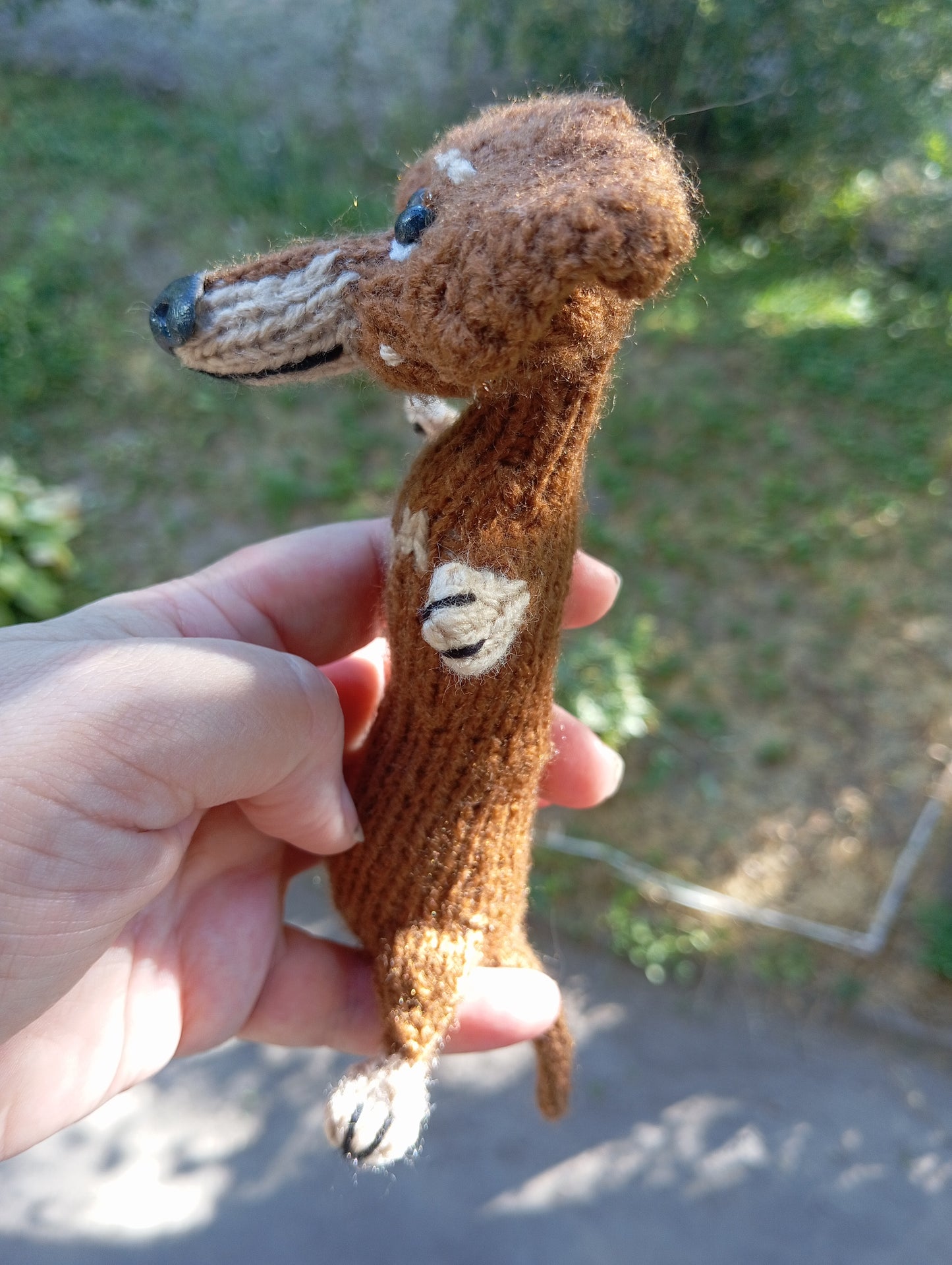 Plush Dachshund Dog Toy: Crochet Doxie Dog, Wiener puppy  Dog Plushie