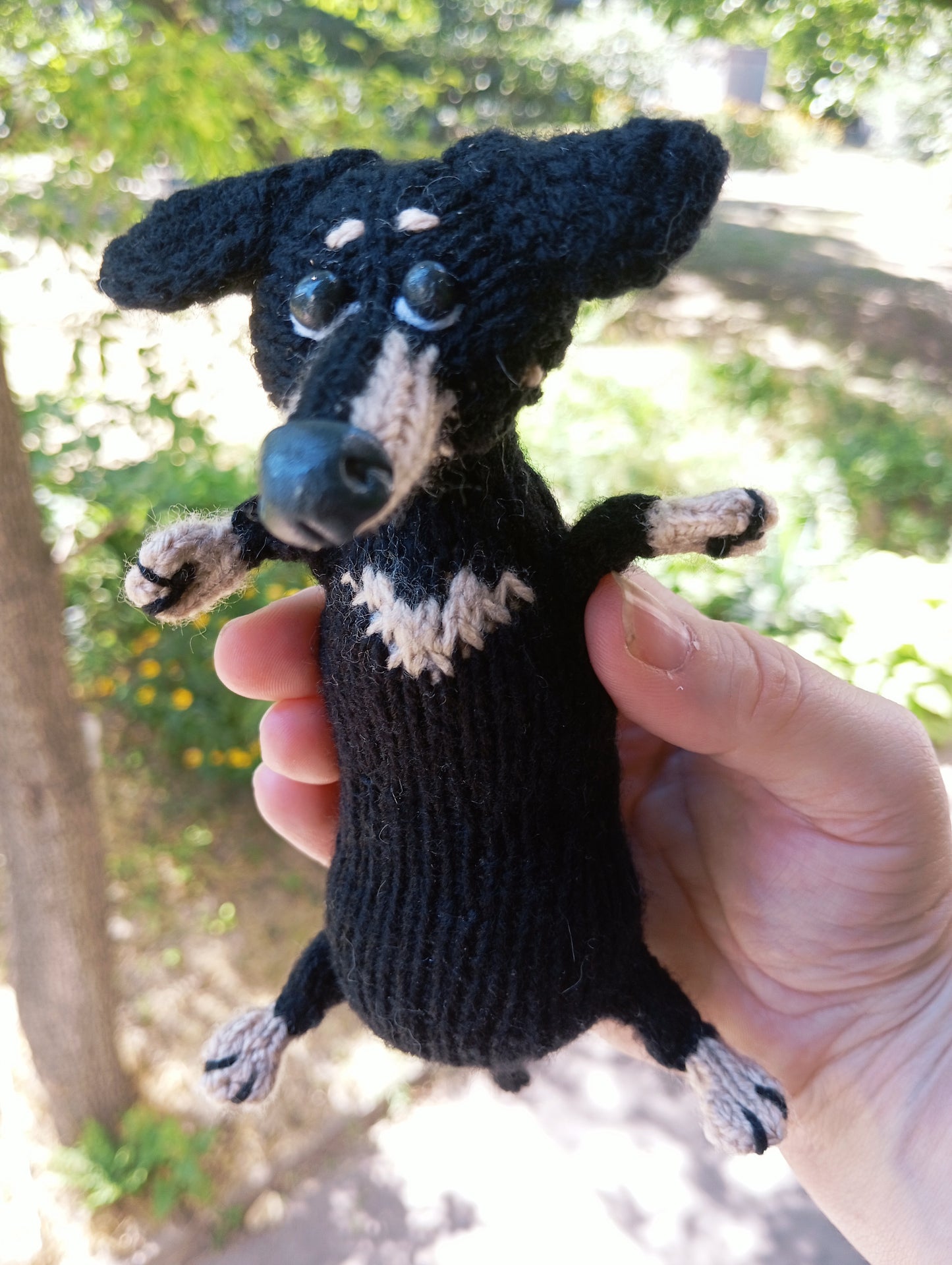 Plush Dachshund Dog Toy: Crochet Doxie Dog, Wiener puppy  Dog Plushie
