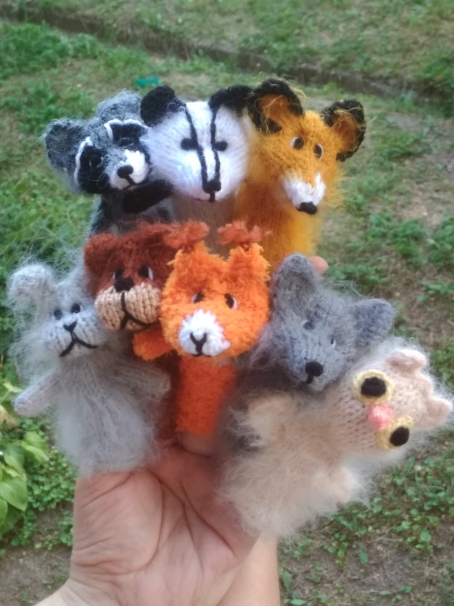 Animals finger puppets