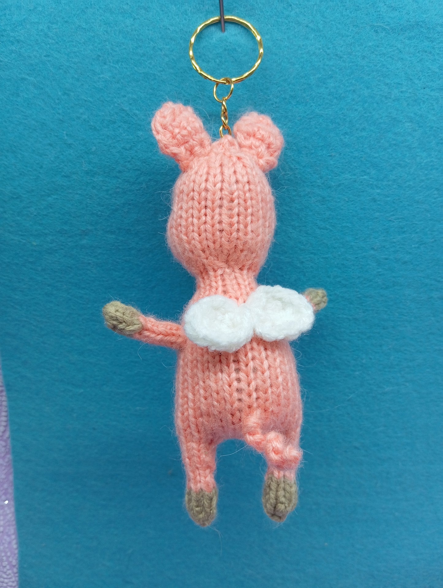 Crochet Pig Car Hanger: When Pigs Fly Funny Keychain