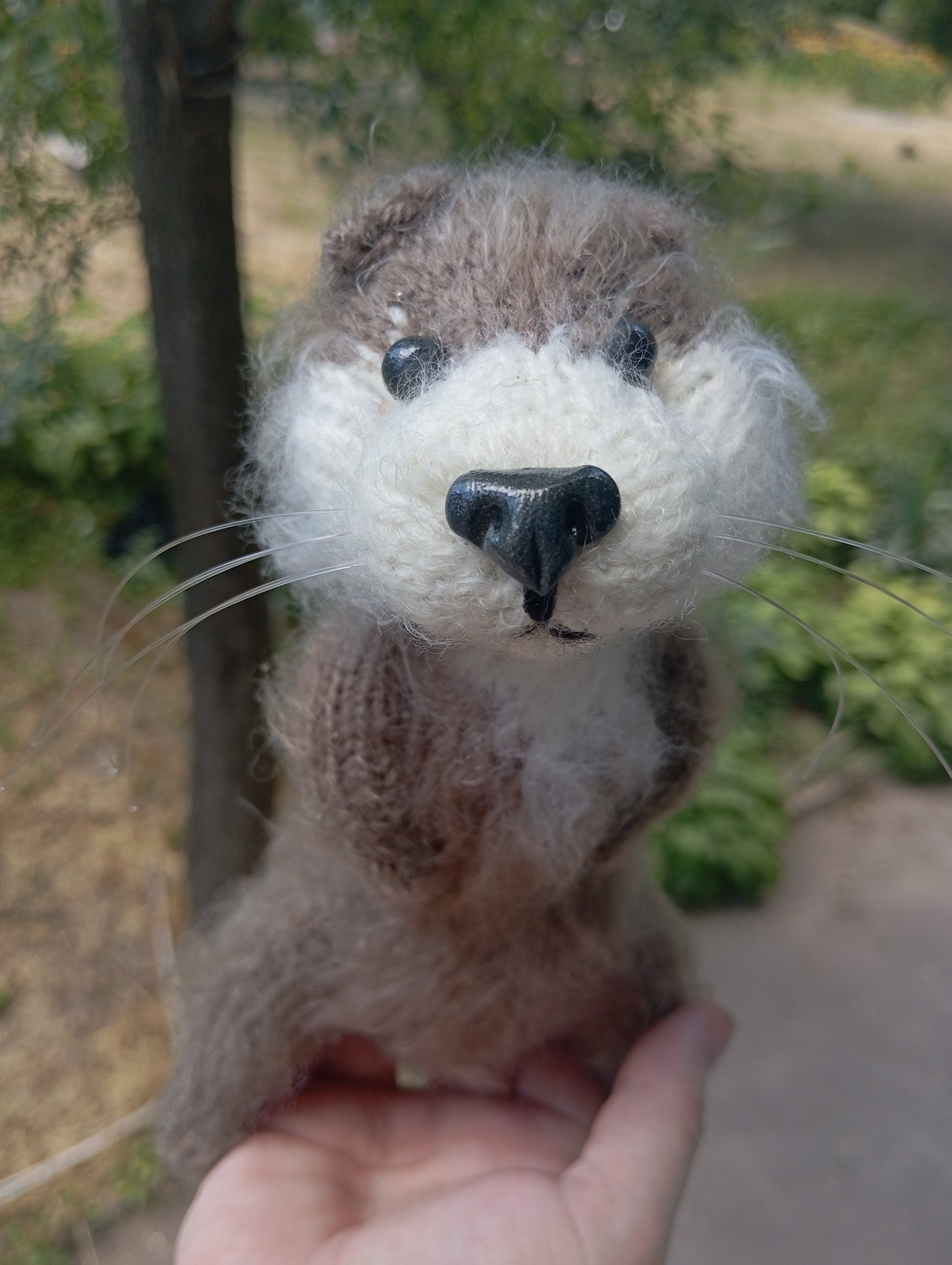 Crochet Otter Plush Figurine: Plush Baby Otter Amigurumi