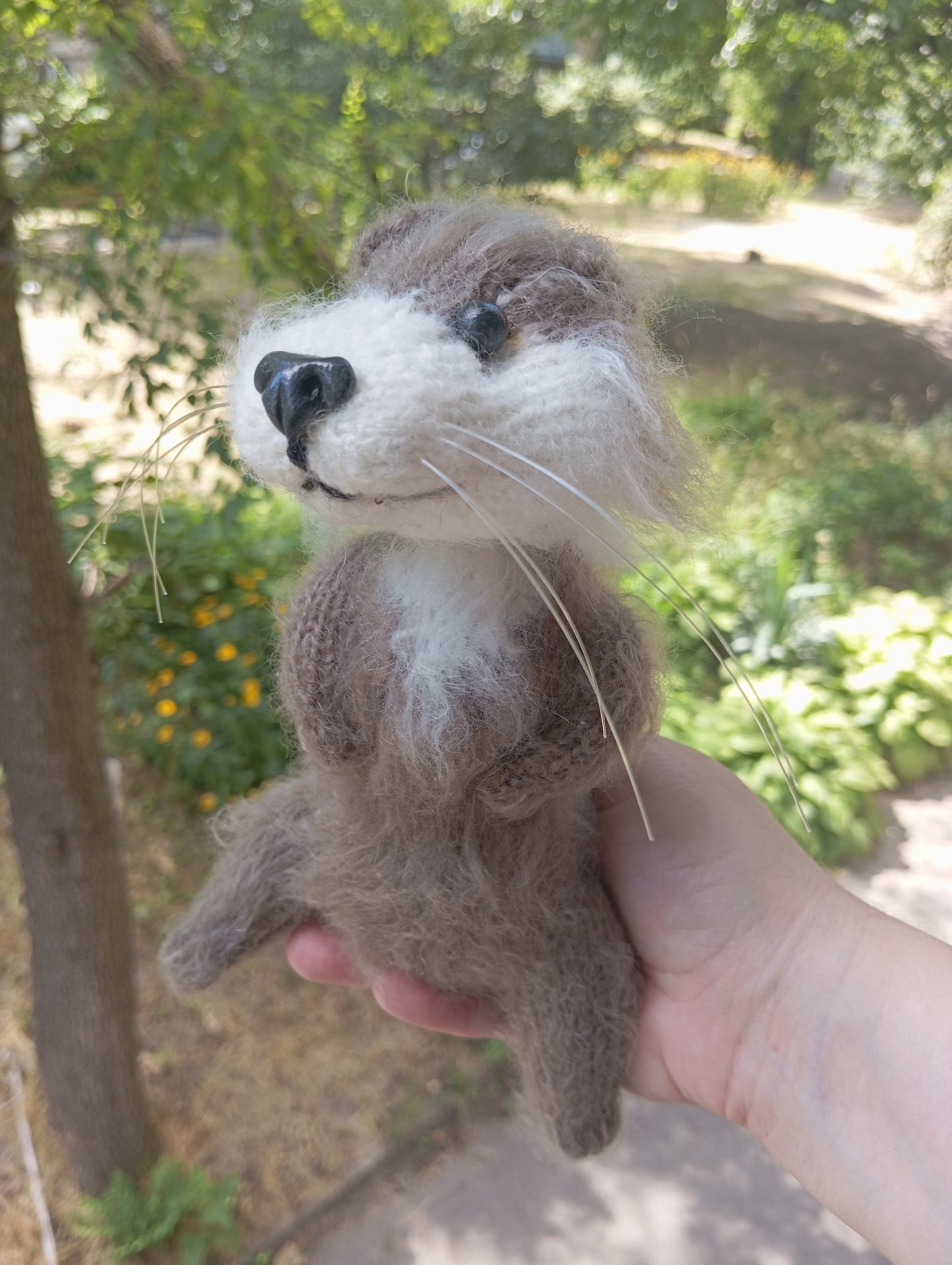 Crochet Otter Plush Figurine: Plush Baby Otter Amigurumi