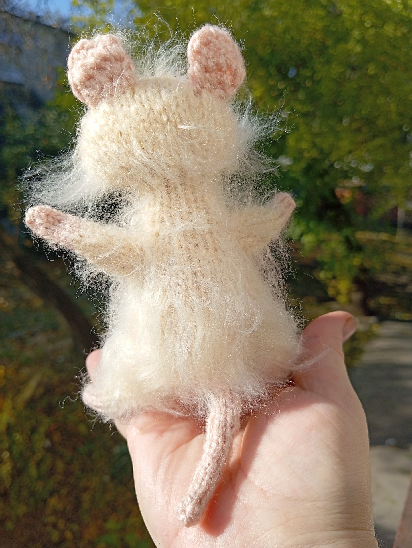 Plush Crochet Rat Keychain: Funny Little Rat Car Hanger