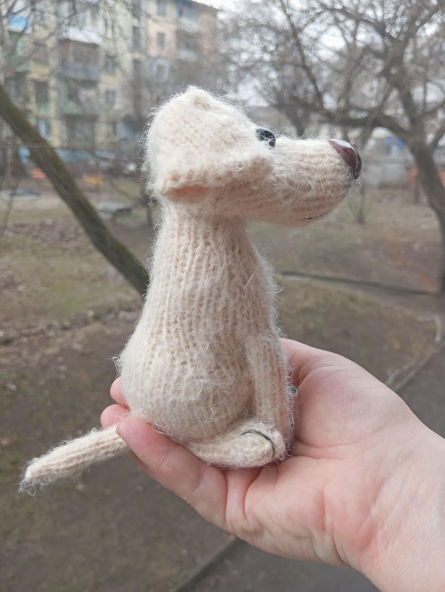Plush Labrador Puppy Figurine: Crochet Labrador Dog Toy