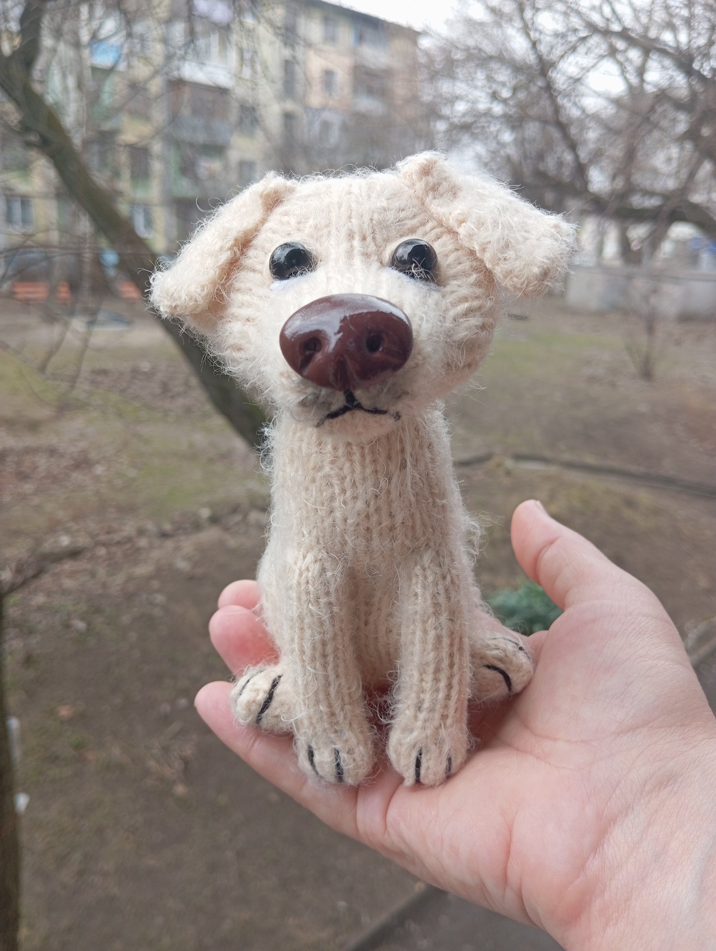 Plush Labrador Puppy Figurine: Crochet Labrador Dog Toy