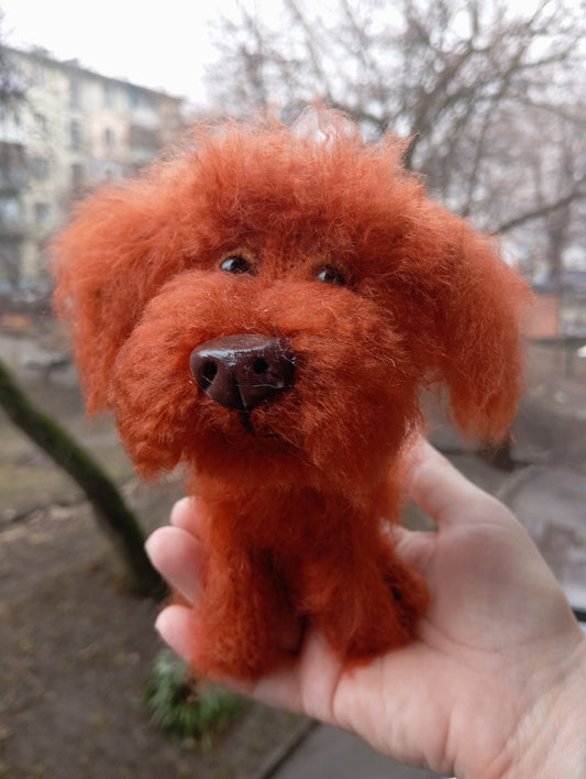 Plush Poodle Figurine, Poodle dog Plushie
