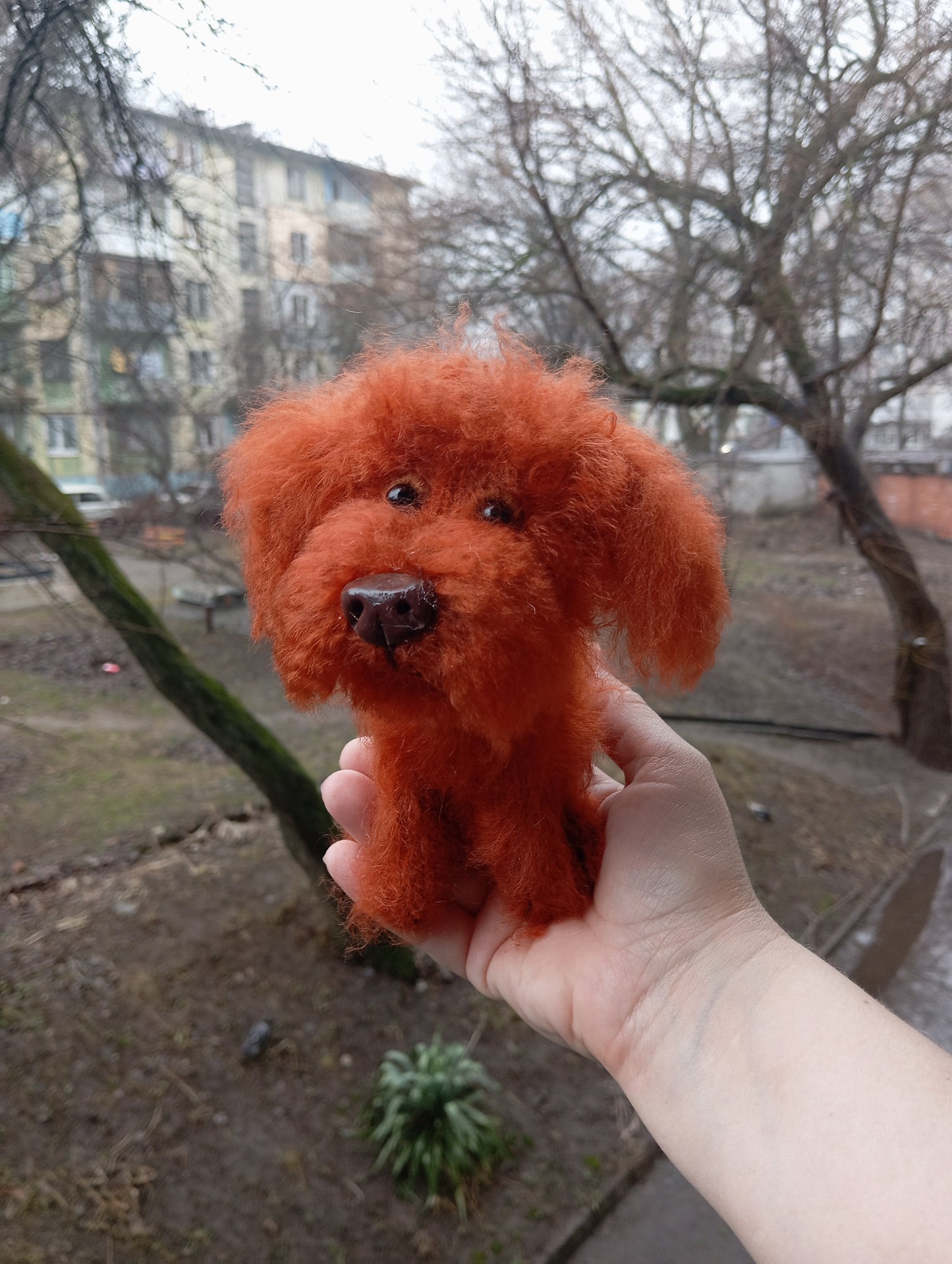 Plush Poodle Figurine, Poodle dog Plushie