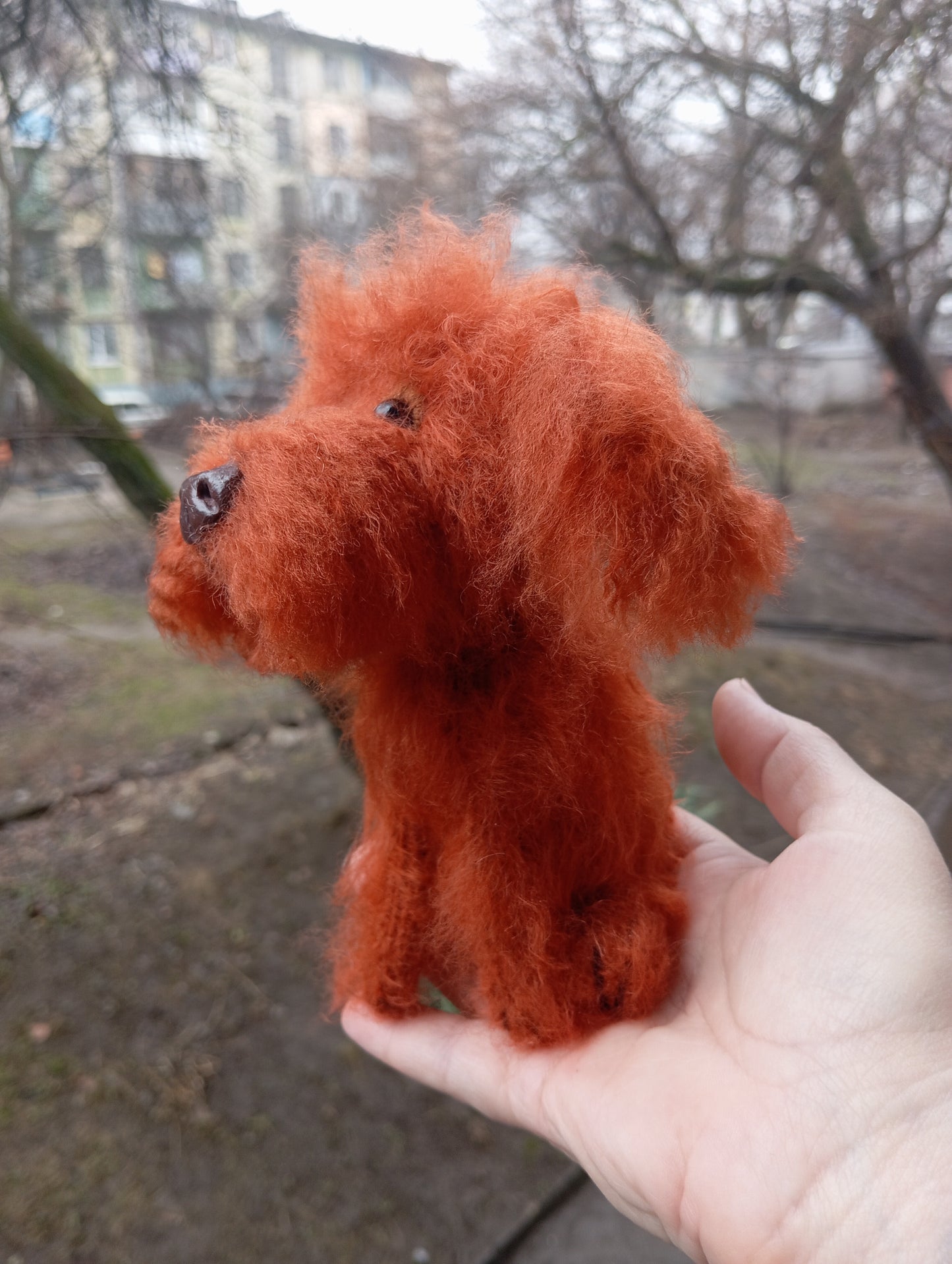 Plush Poodle Figurine, Poodle dog Plushie