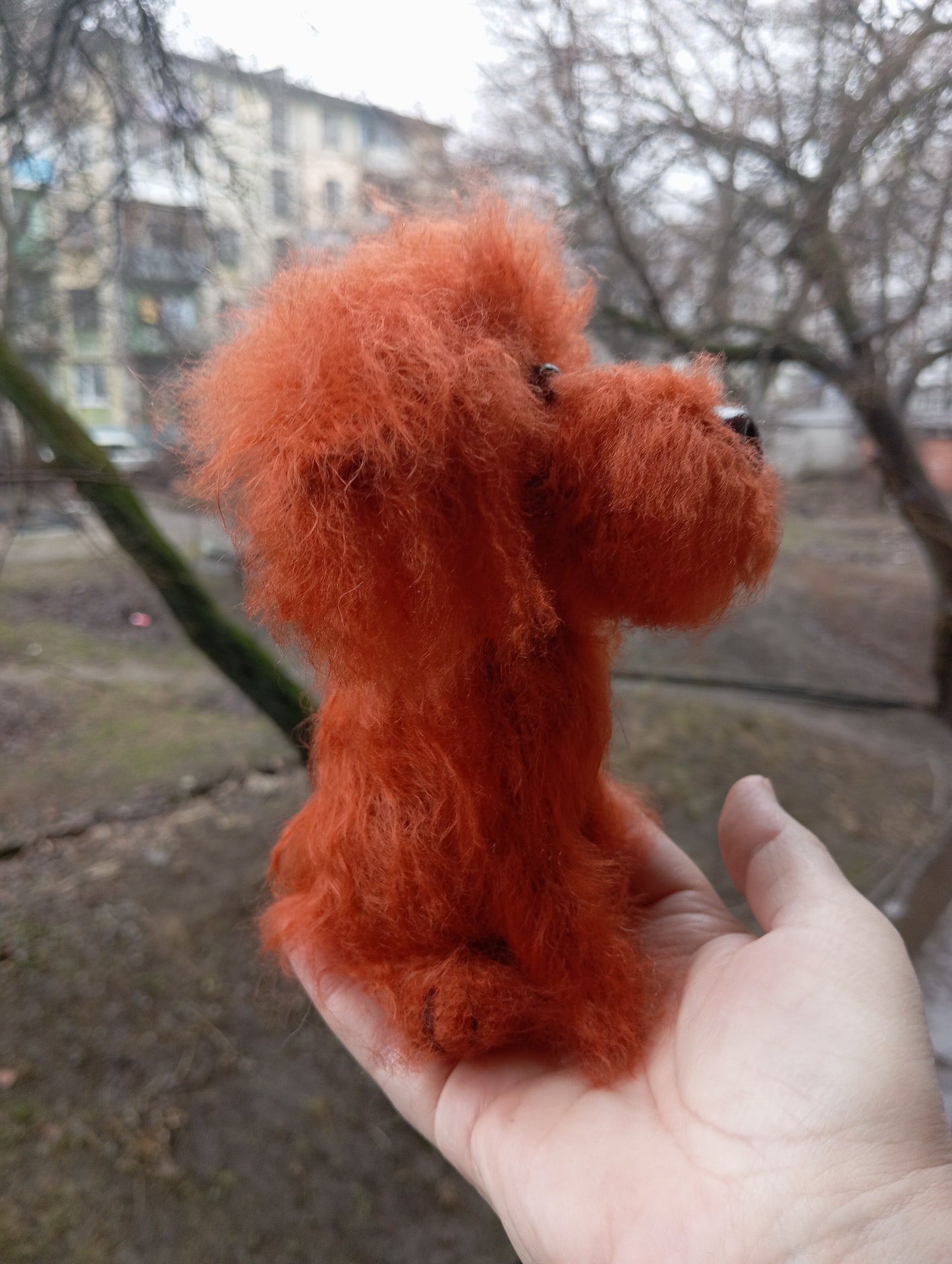 Plush Poodle Figurine, Poodle dog Plushie