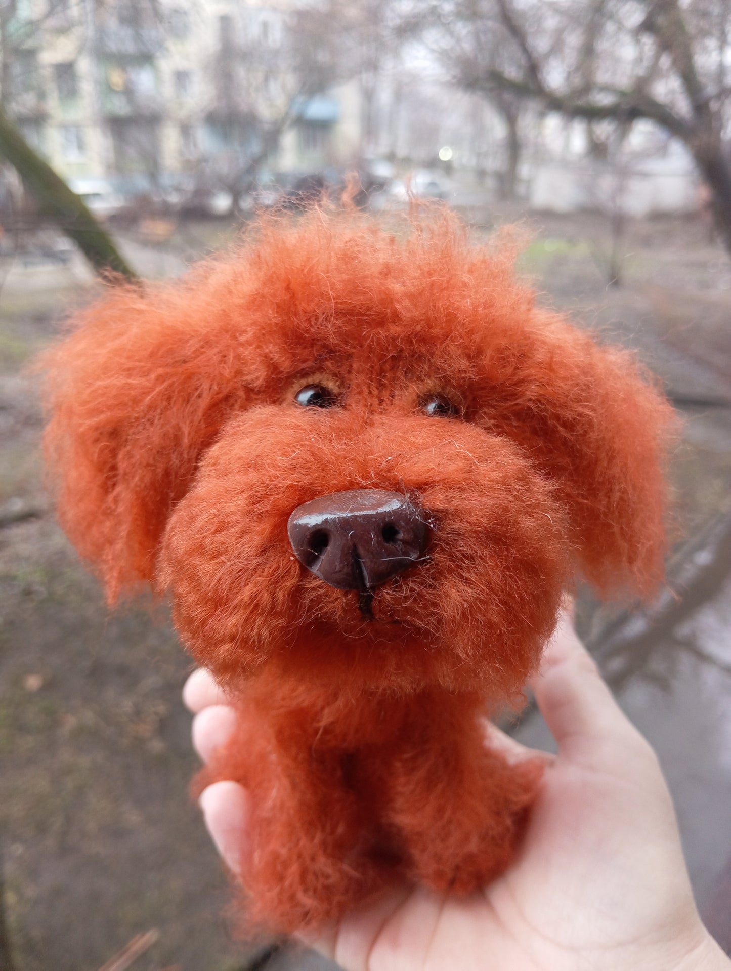 Plush Poodle Figurine, Poodle dog Plushie