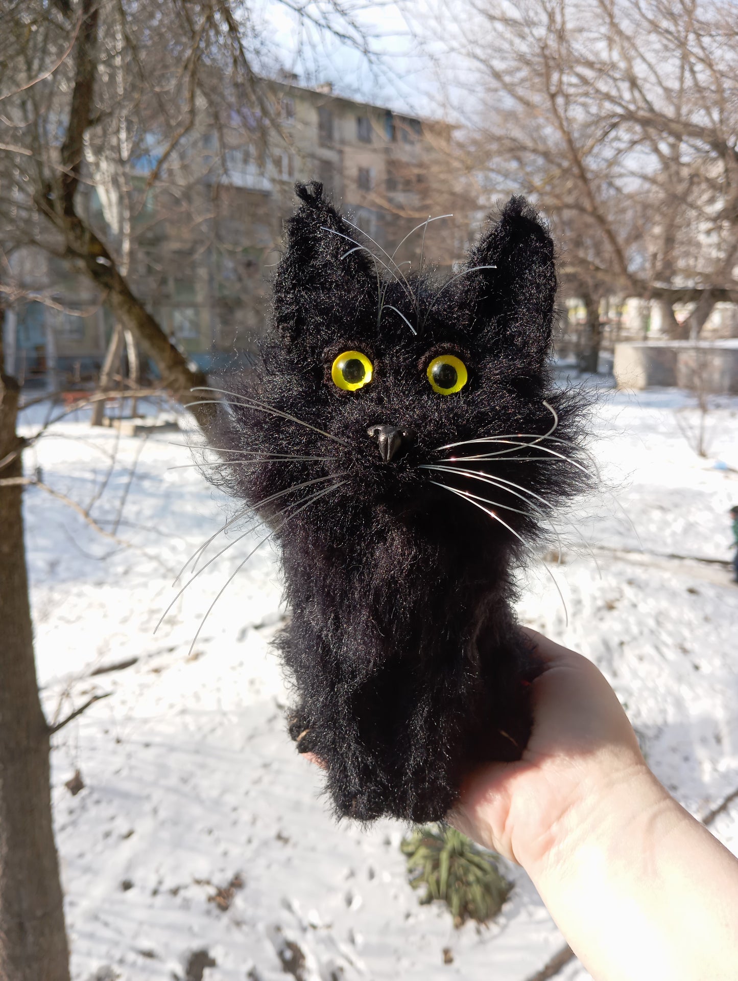 Plush Cat figurine for decor