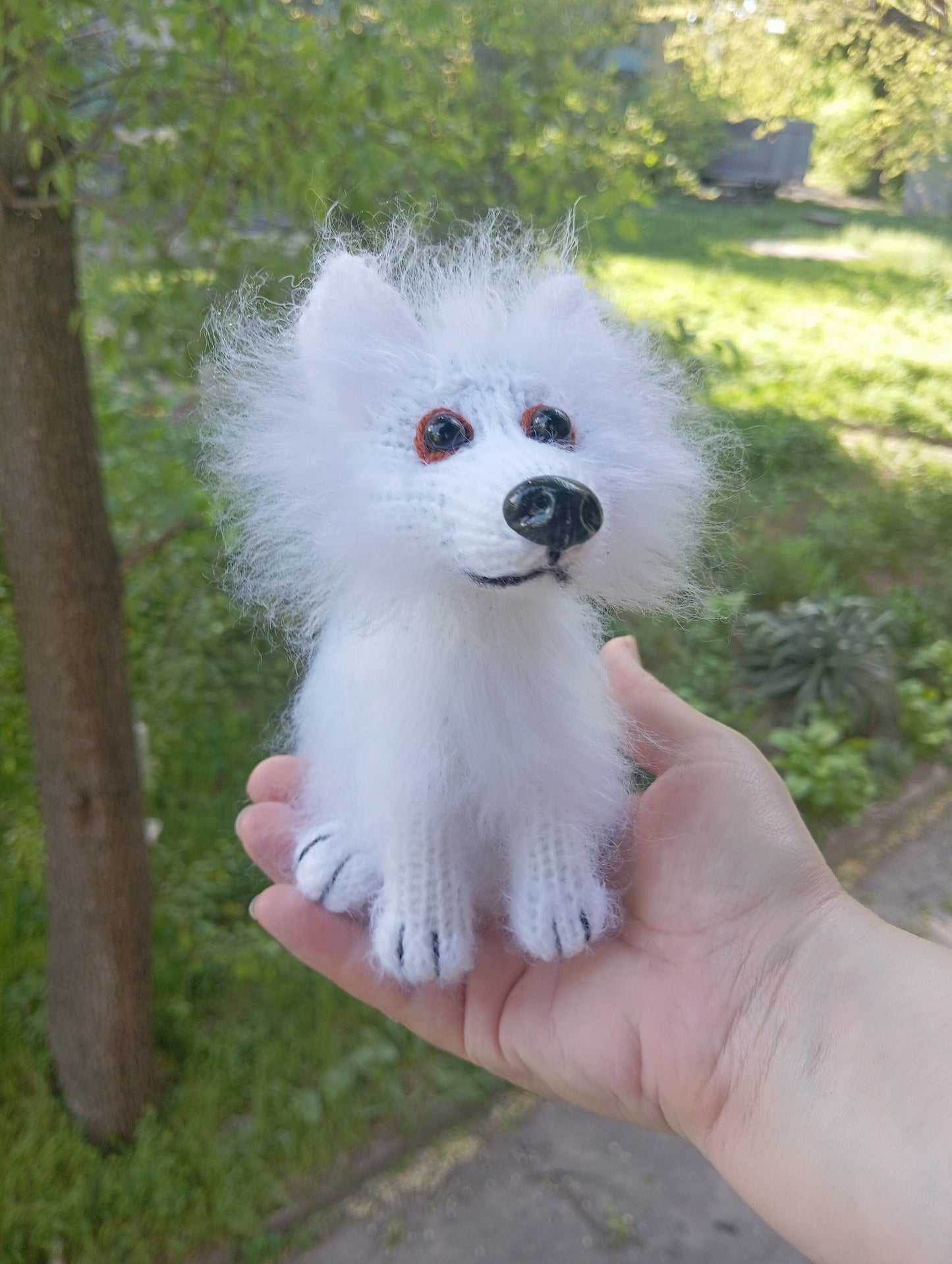 Adorable White Puppy figurine