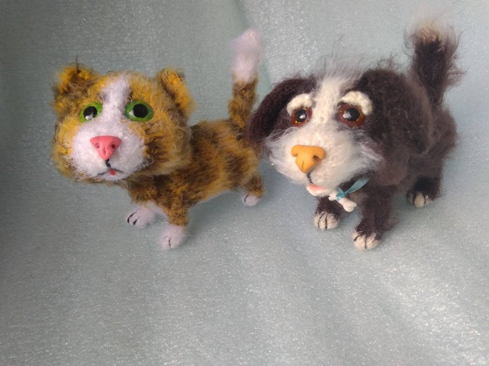 Dog Toy Cat Toy interior Stuffed animal OOAK Toy knitted Animal