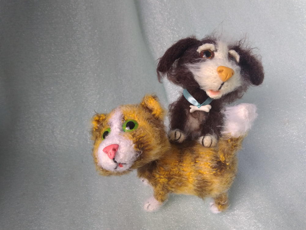 Dog Toy Cat Toy interior Stuffed animal OOAK Toy knitted Animal