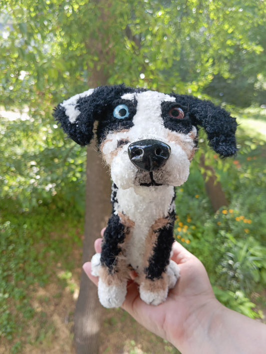 Cute Knitted Dog Figurine, Custom Order