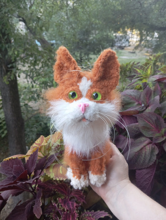 Plush Cat figurine for home decor