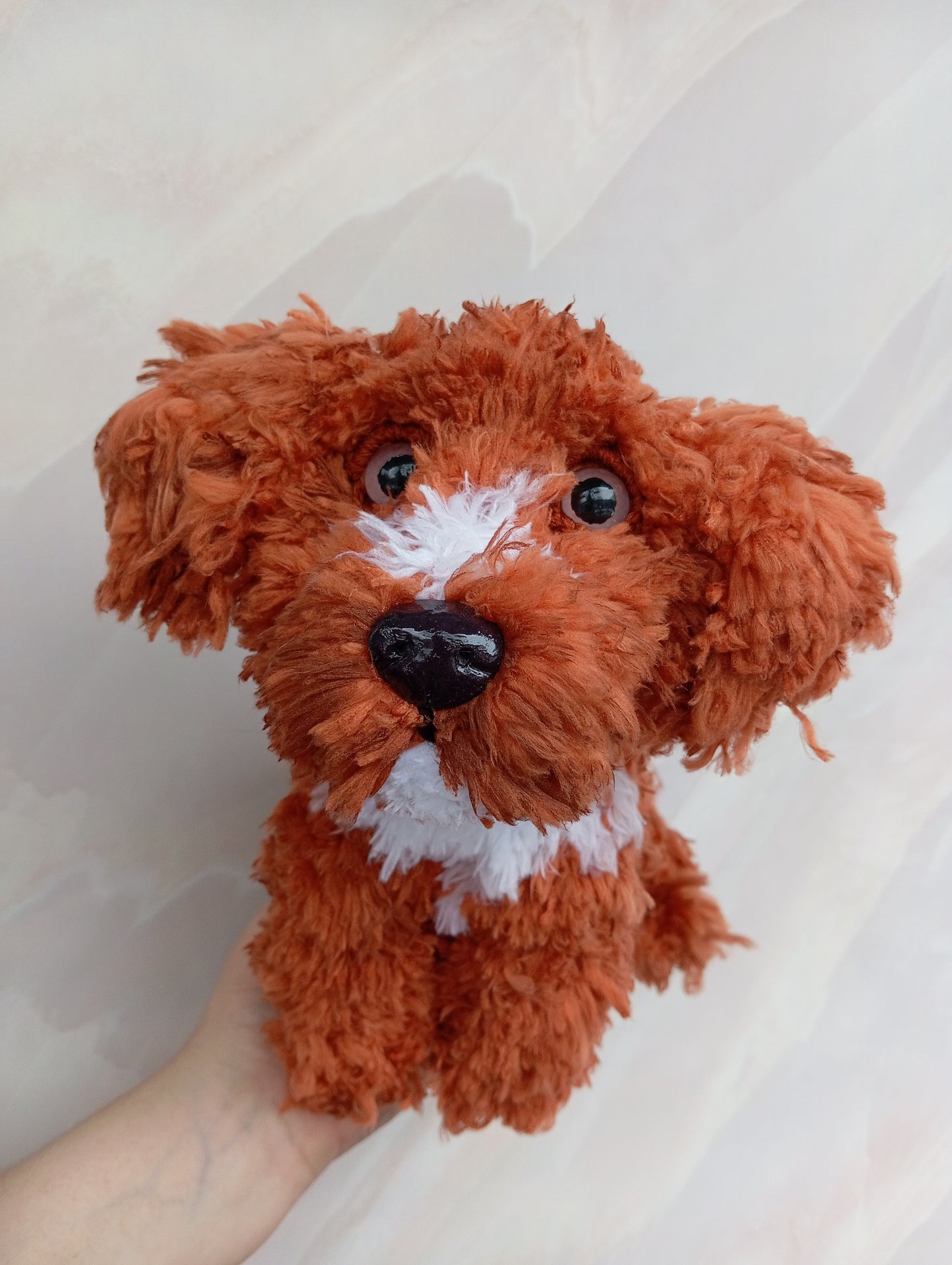 Plush Knitted Dog Figurine, custom order