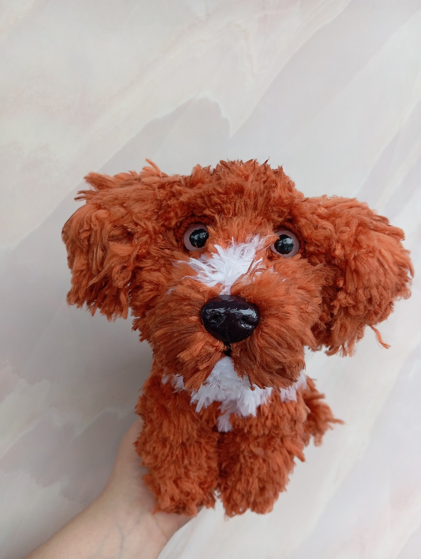 Plush Knitted Dog Figurine, custom order
