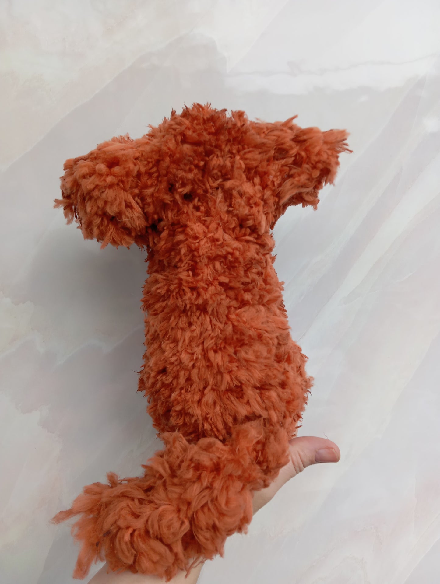 Plush Knitted Dog Figurine, custom order