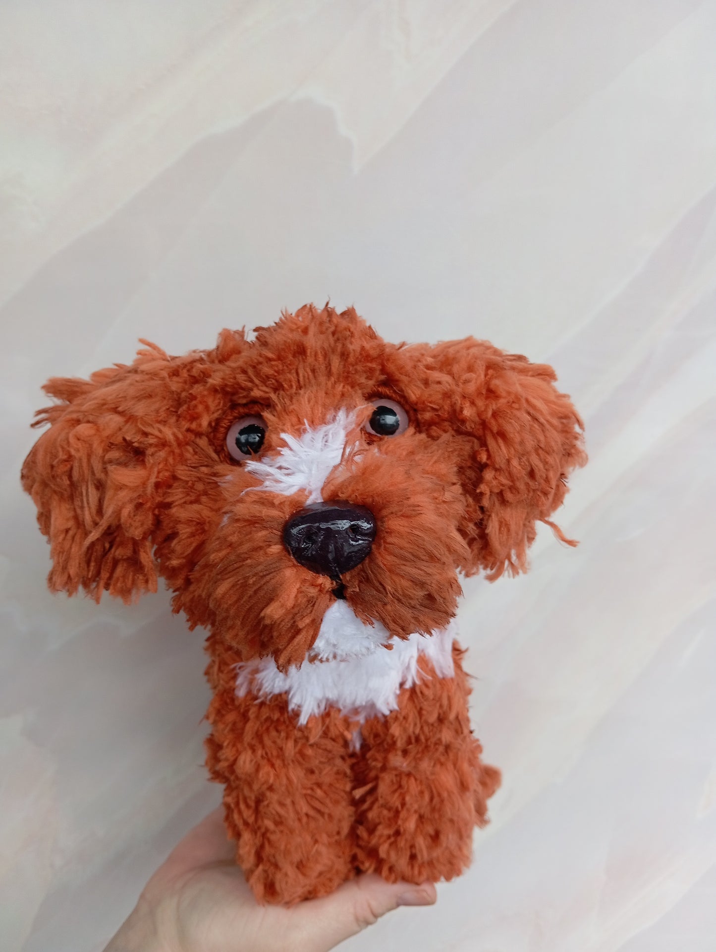 Plush Knitted Dog Figurine, custom order