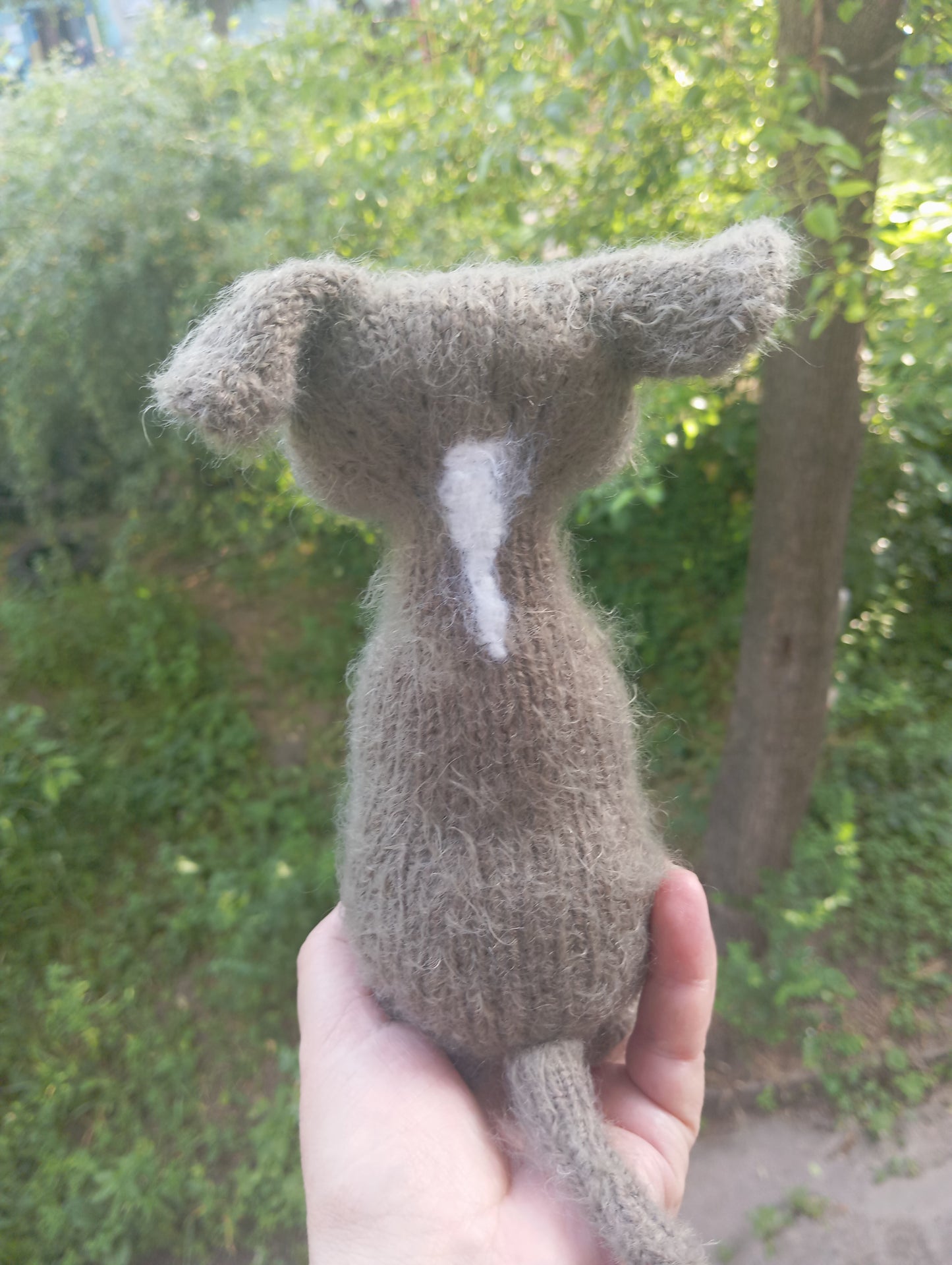 Knitted plush Dog Figurine, custom order