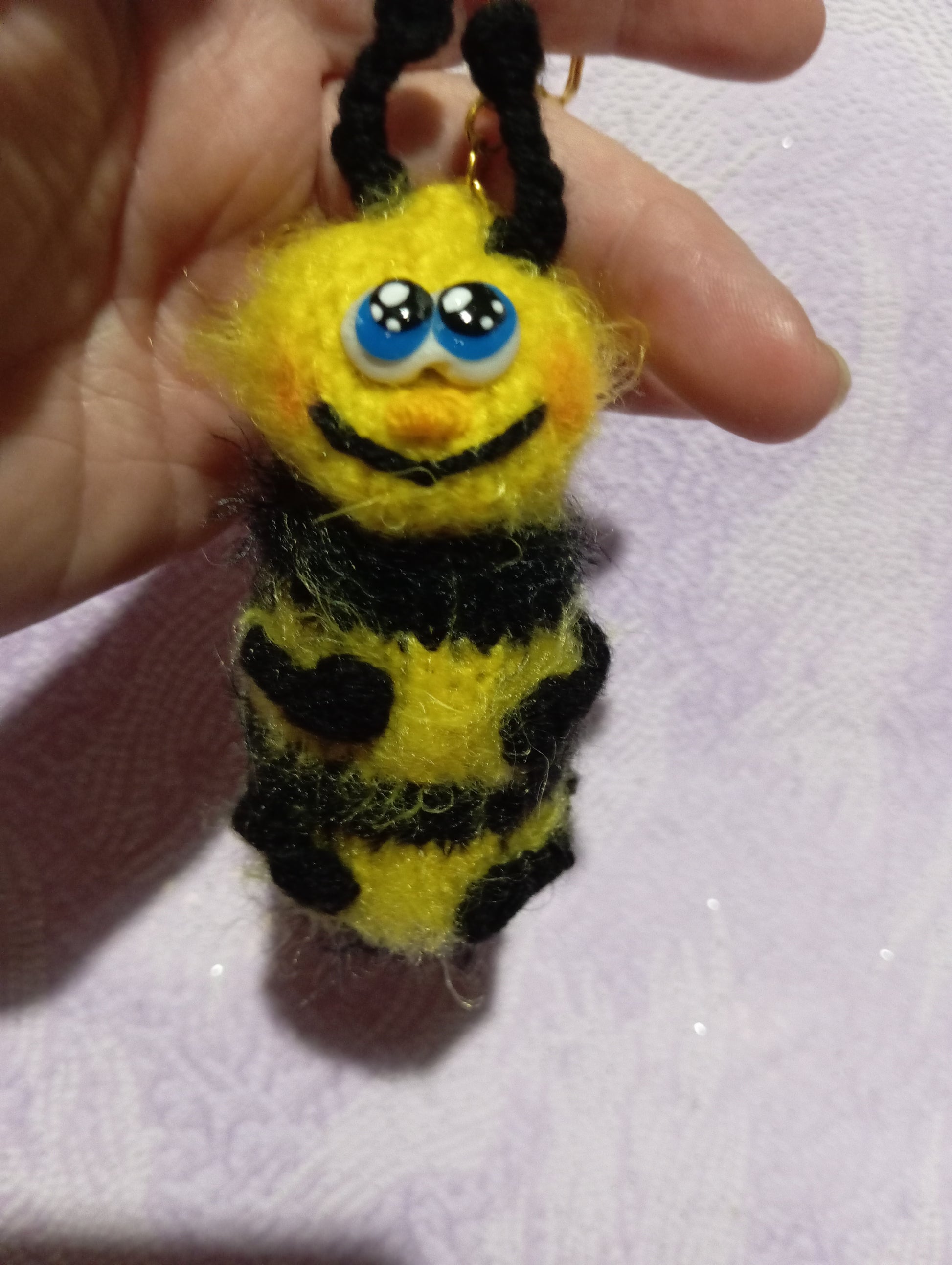 Crochet Bee Pendant