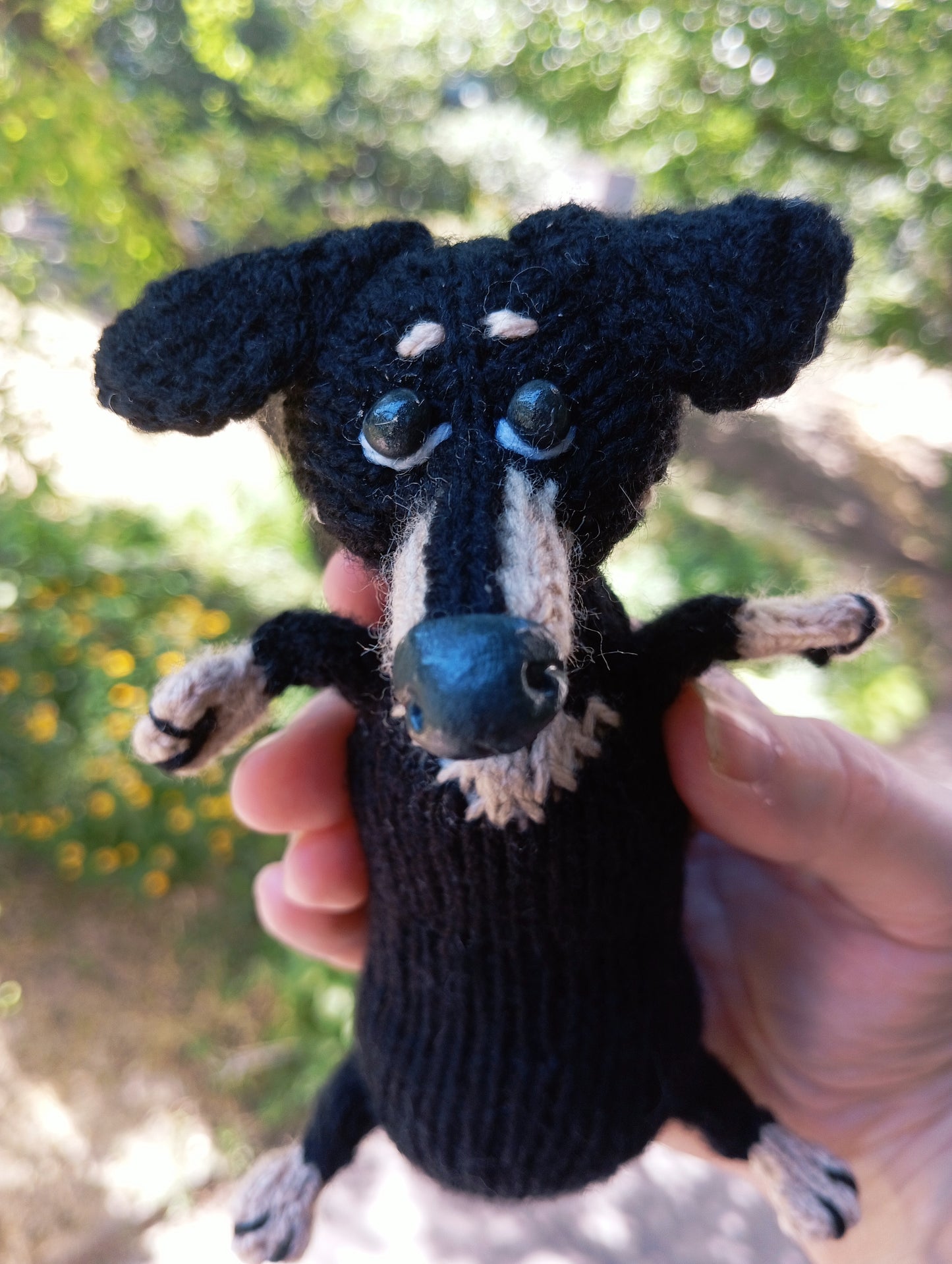 Dachshund Plush Dog, Knitted Doxie Dog Toy, Stuffed Wiener Dog Plush, Amigurumi Plush Dog