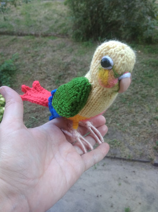 Set of parrots knitted figurine (Custom order)