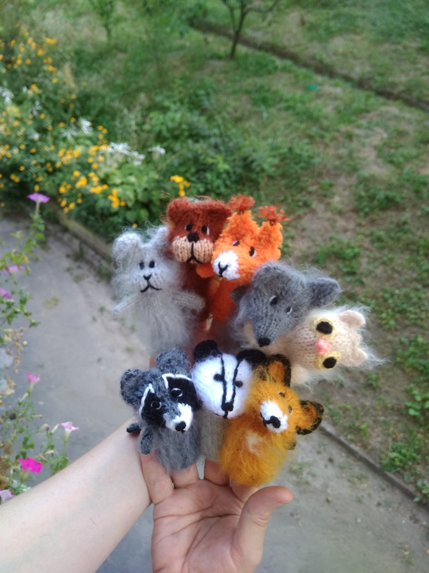 Animals finger puppets for kids (set of 8)