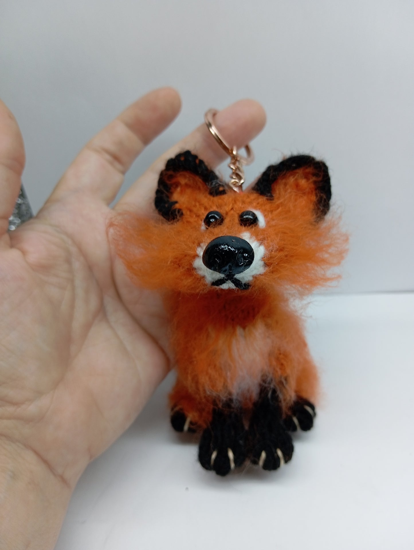 Fox, Mouse, Possum Keychains knitted accessories toy