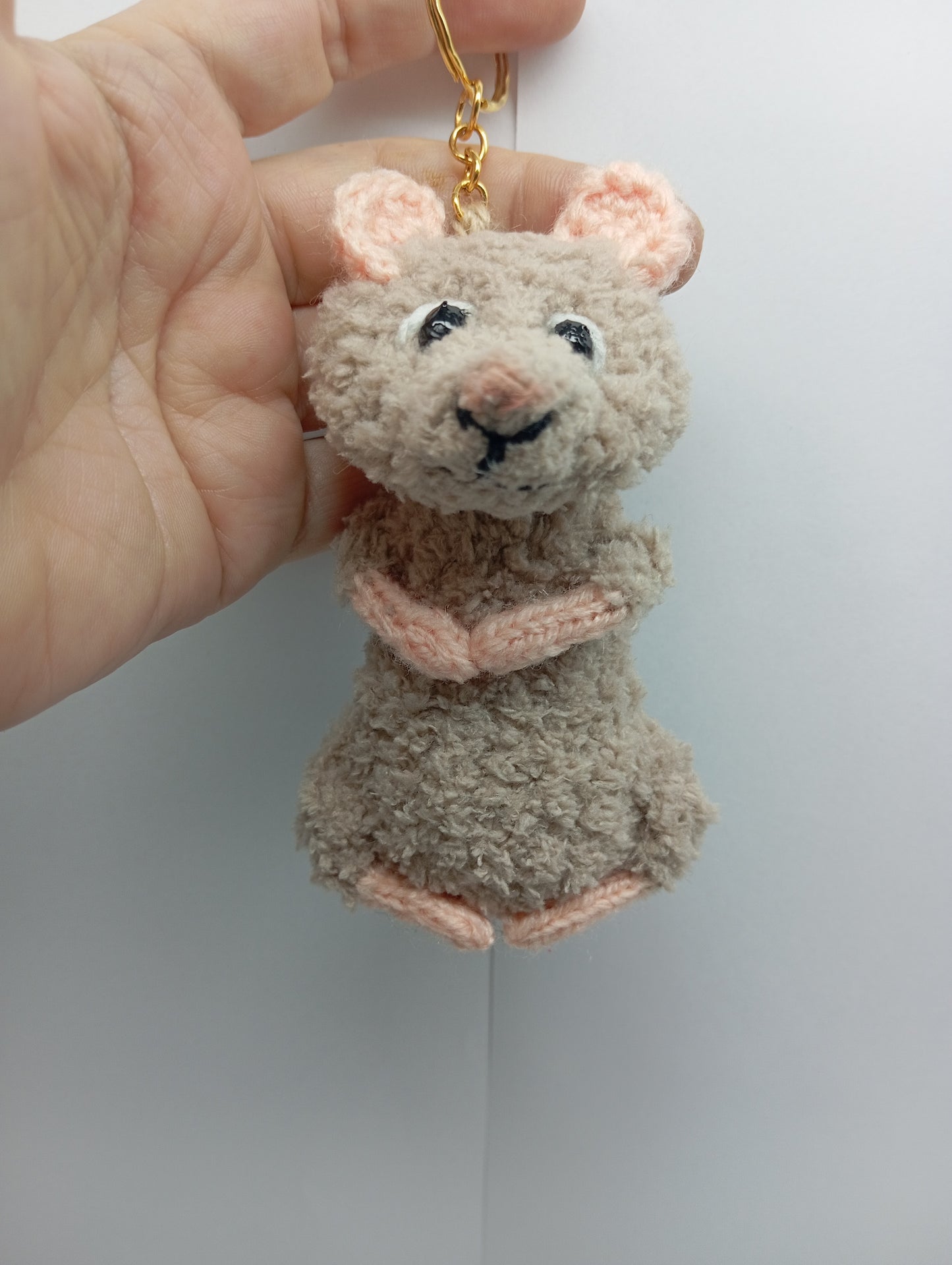 Fox, Mouse, Possum Keychains knitted accessories toy