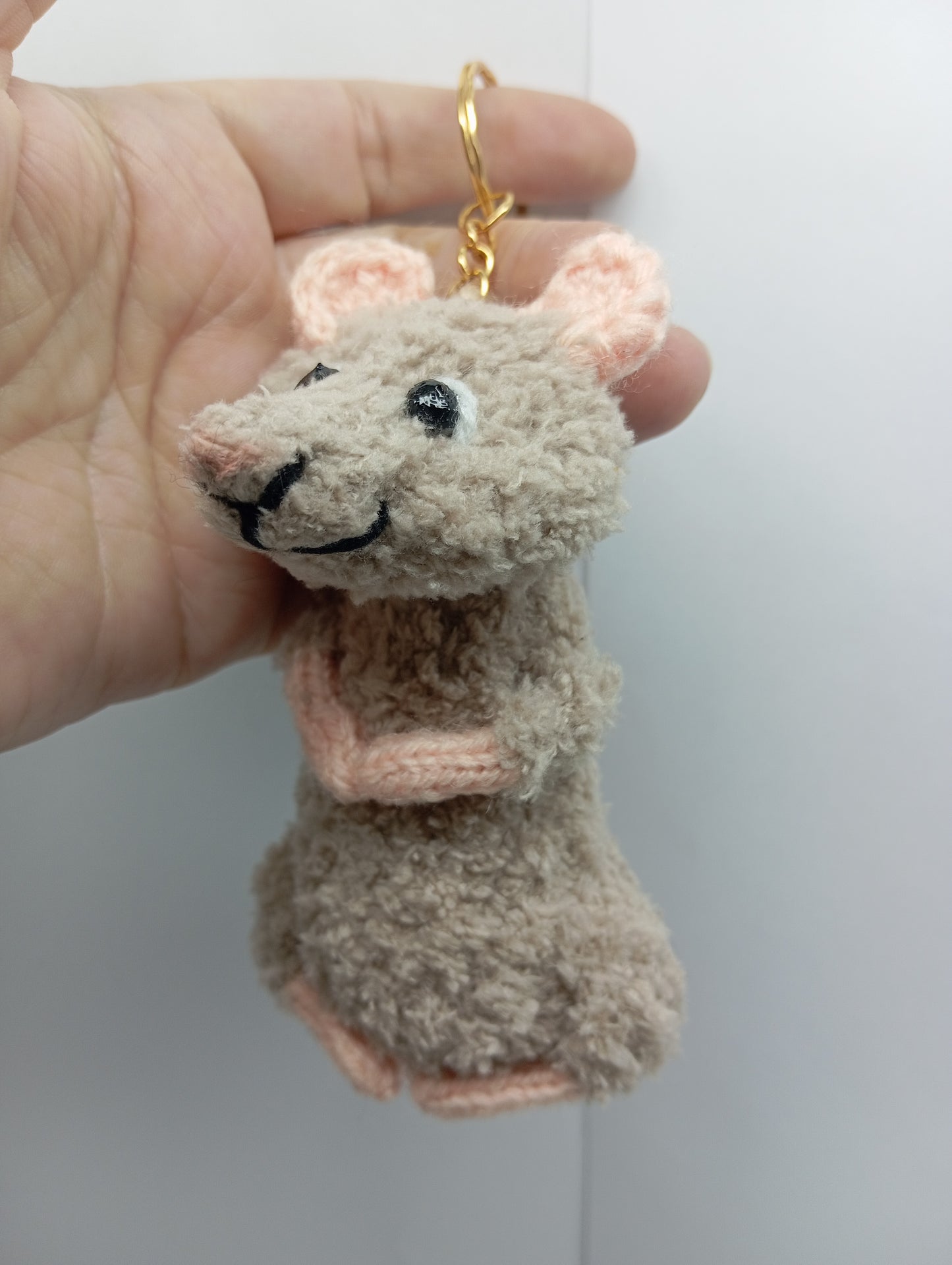 Fox, Mouse, Possum Keychains knitted accessories toy