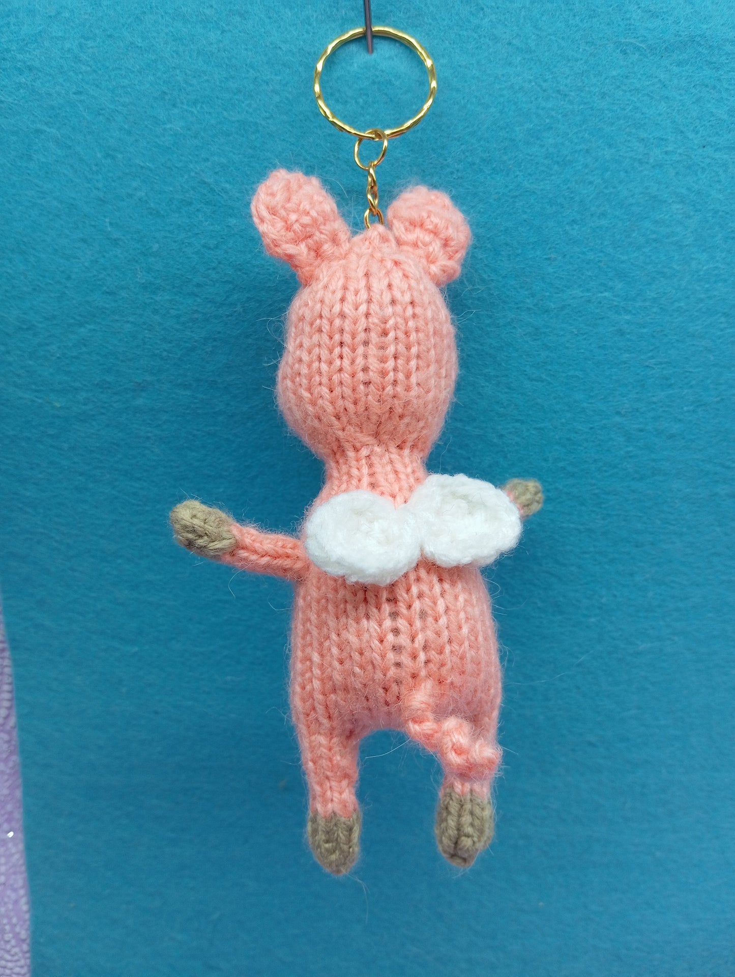 Pig Knitted Keychain, Car Pendant, Croched Keychain Toy, Soft Pig Keyring, Animal Toys