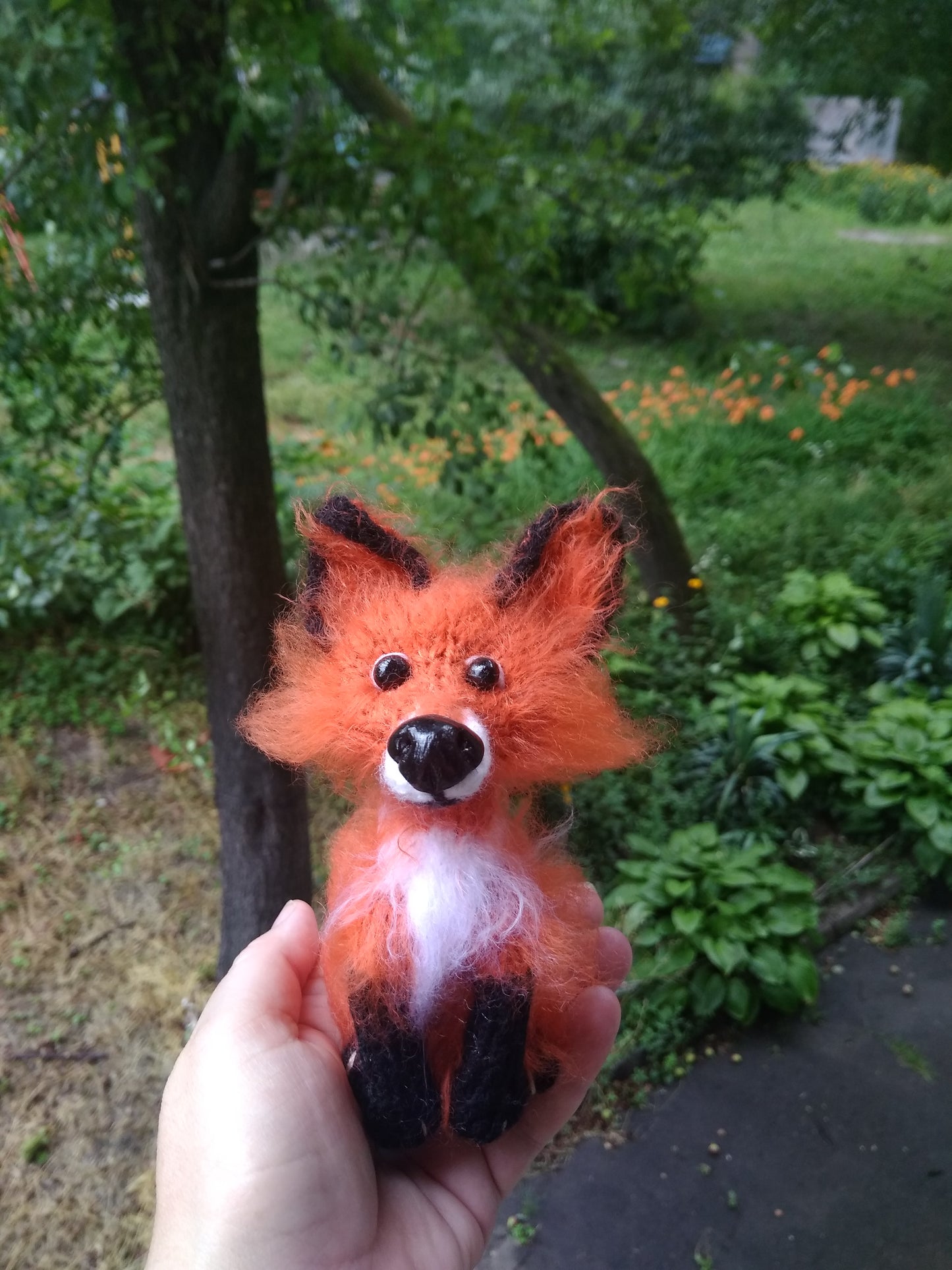 Fox crochet plush toy figurine, Red Fox Amigurumi Plush Toy