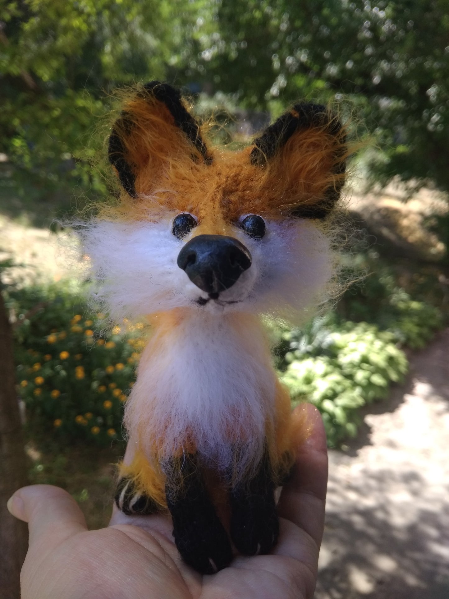 Fox crochet plush toy figurine, Red Fox Amigurumi Plush Toy