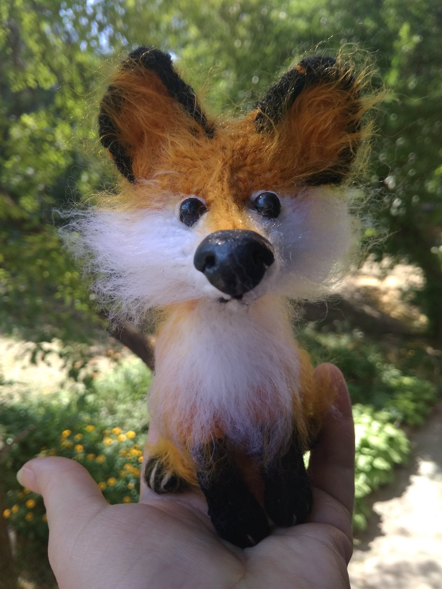 Fox crochet plush toy figurine, Red Fox Amigurumi Plush Toy