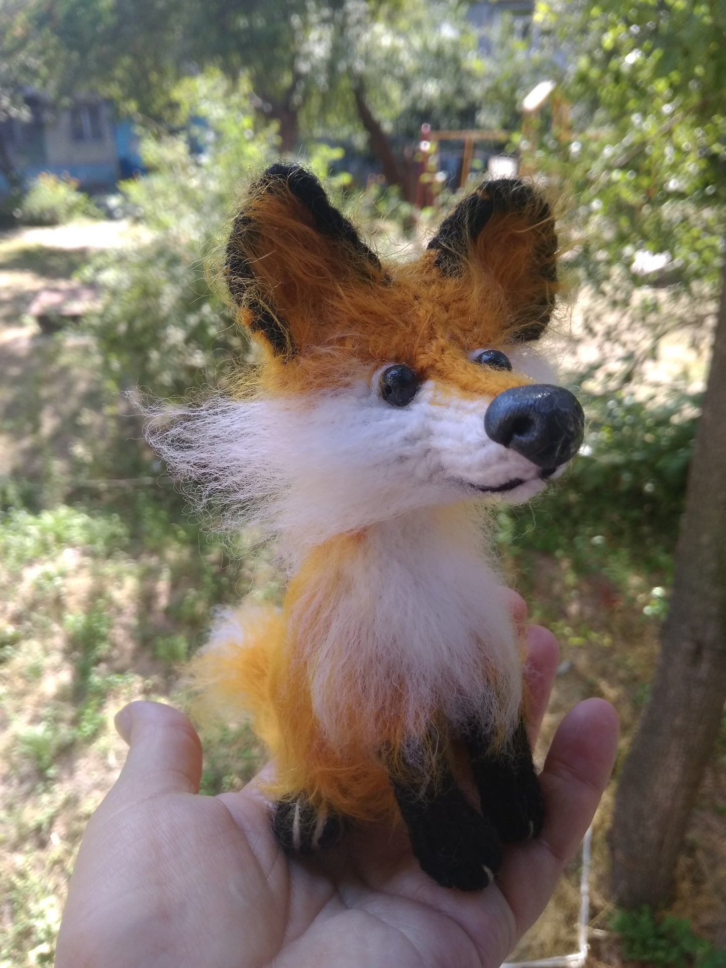 Fox crochet plush toy figurine, Red Fox Amigurumi Plush Toy