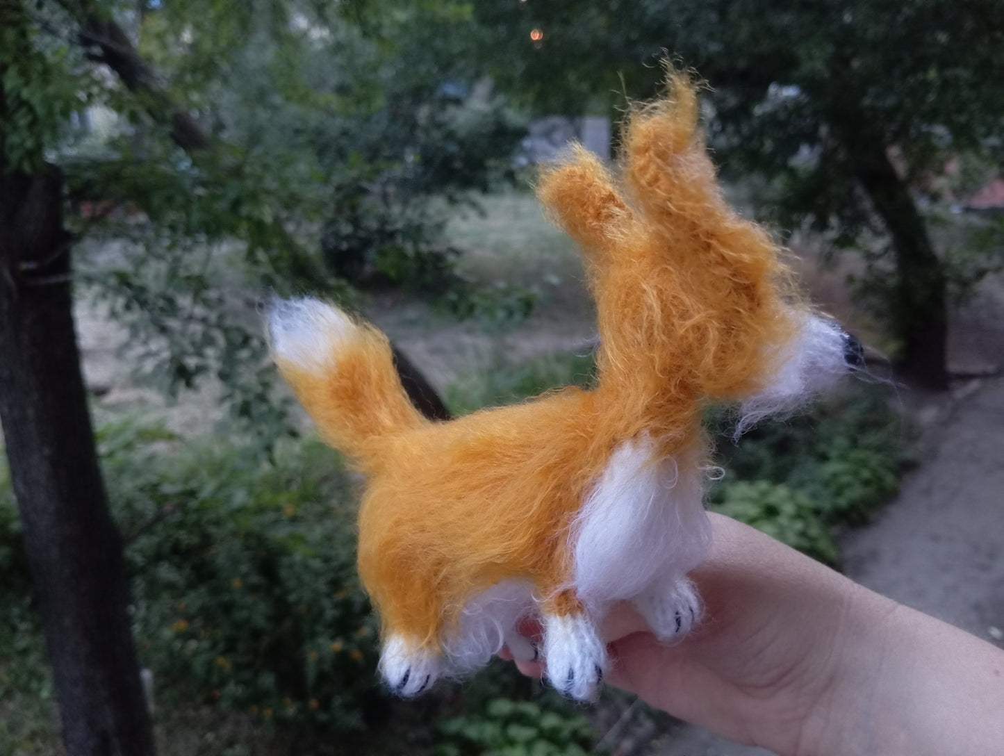 Knitted Plush Corgi, Crochet Corgi toy , Amigurumi dog