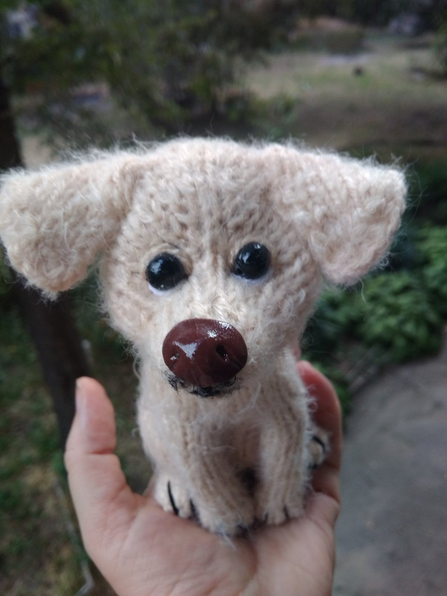 Plush Labrador Puppy , Knitted toy Amigurumi Labrador Puppy