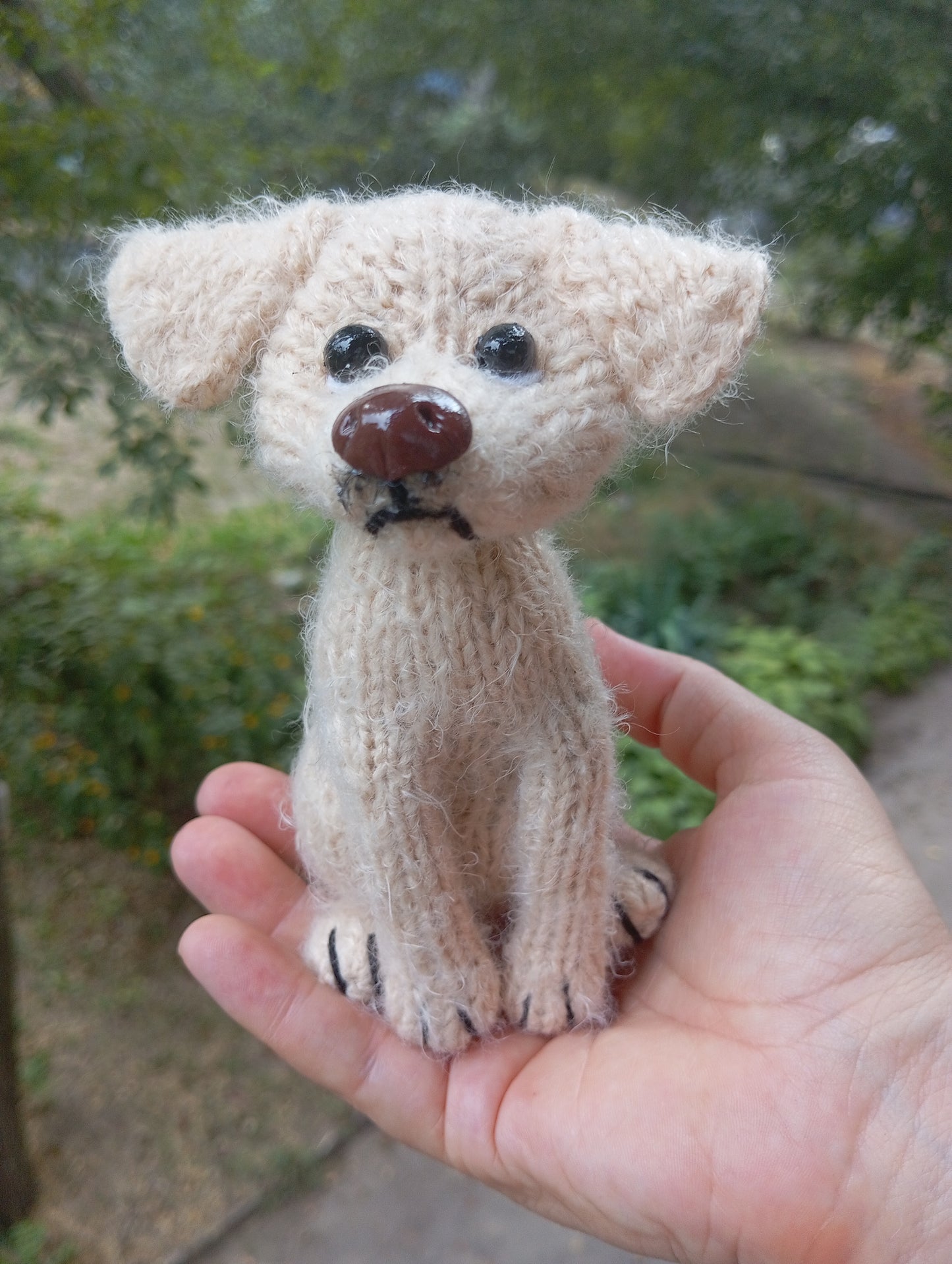 Plush Labrador Puppy , Knitted toy Amigurumi Labrador Puppy