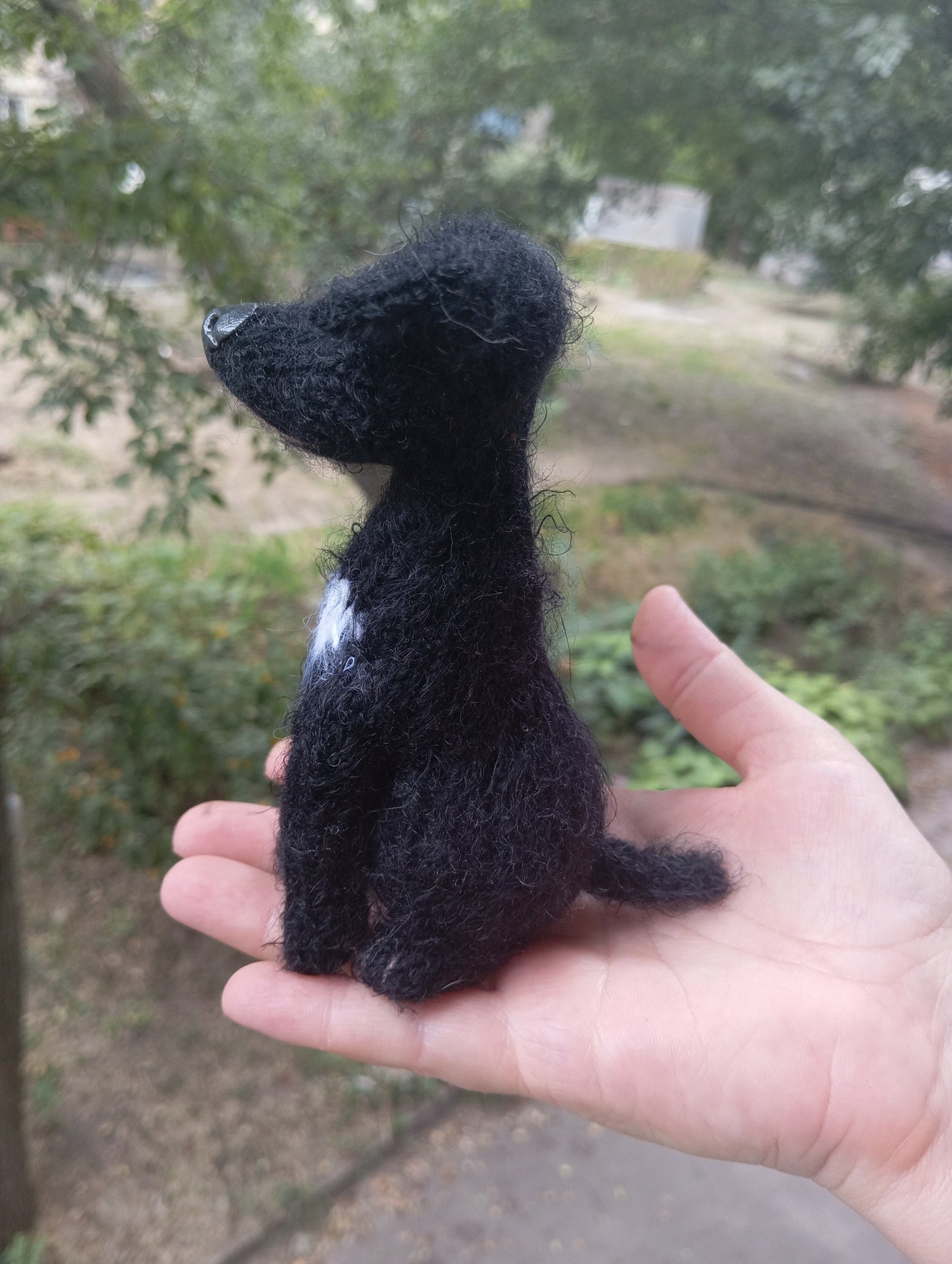 Labrador puppy Plush Figurine, Knitted toy Labrador , Crochet Labrador dog