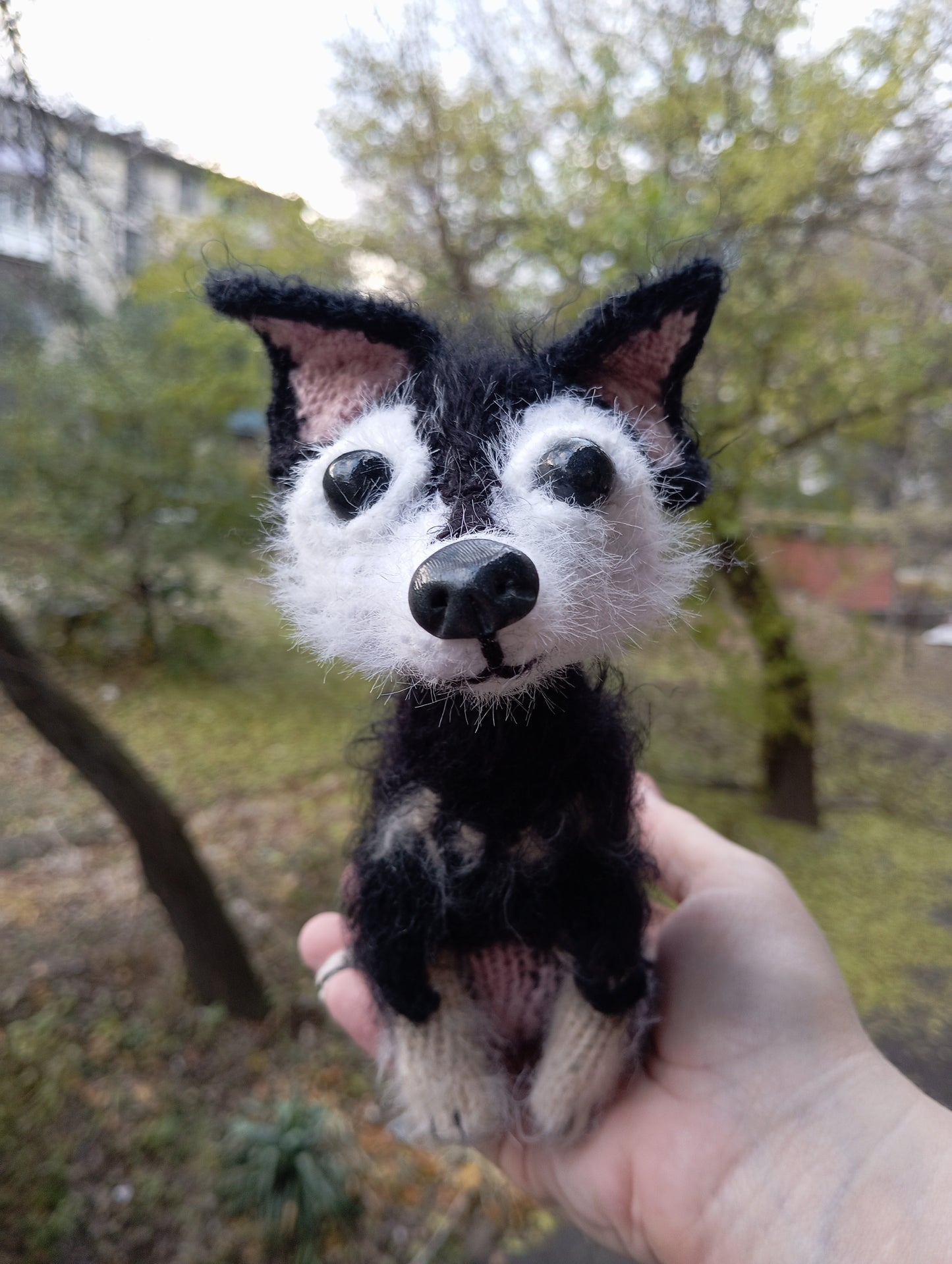 Cute plush dog figurine, custom order