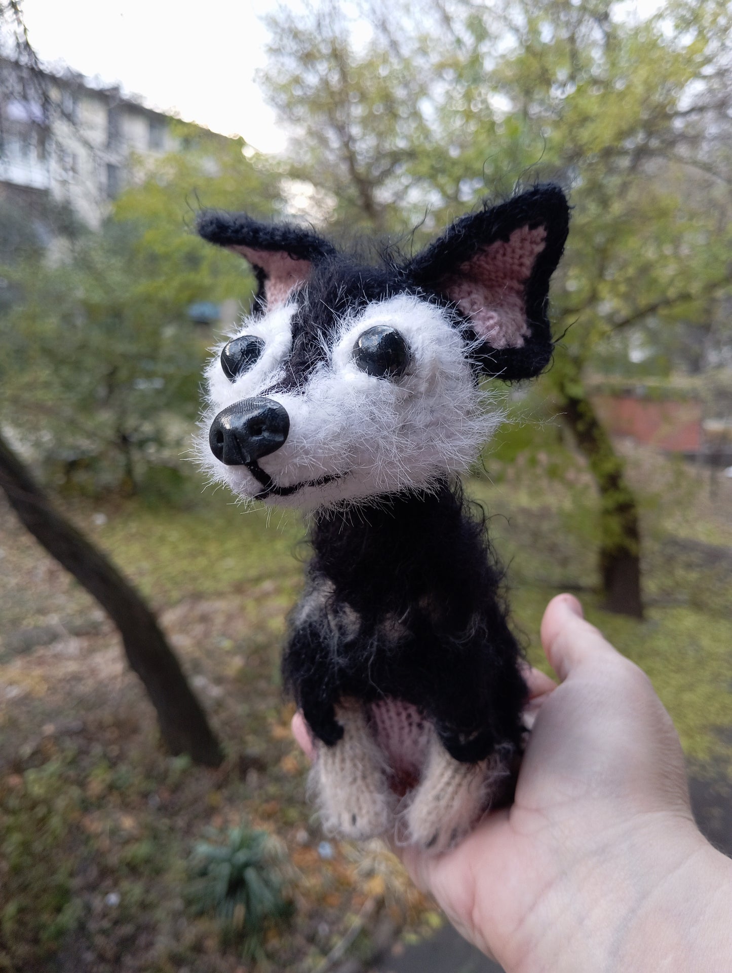 Cute plush dog figurine, custom order