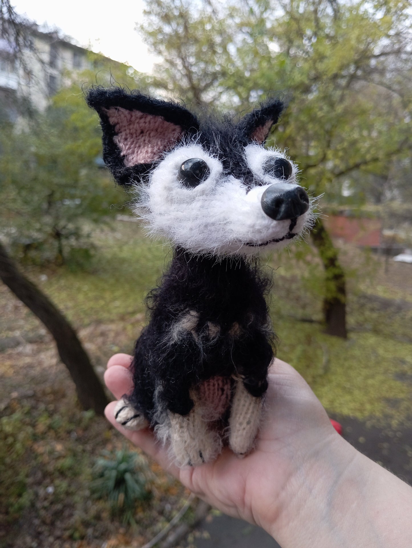 Cute plush dog figurine, custom order